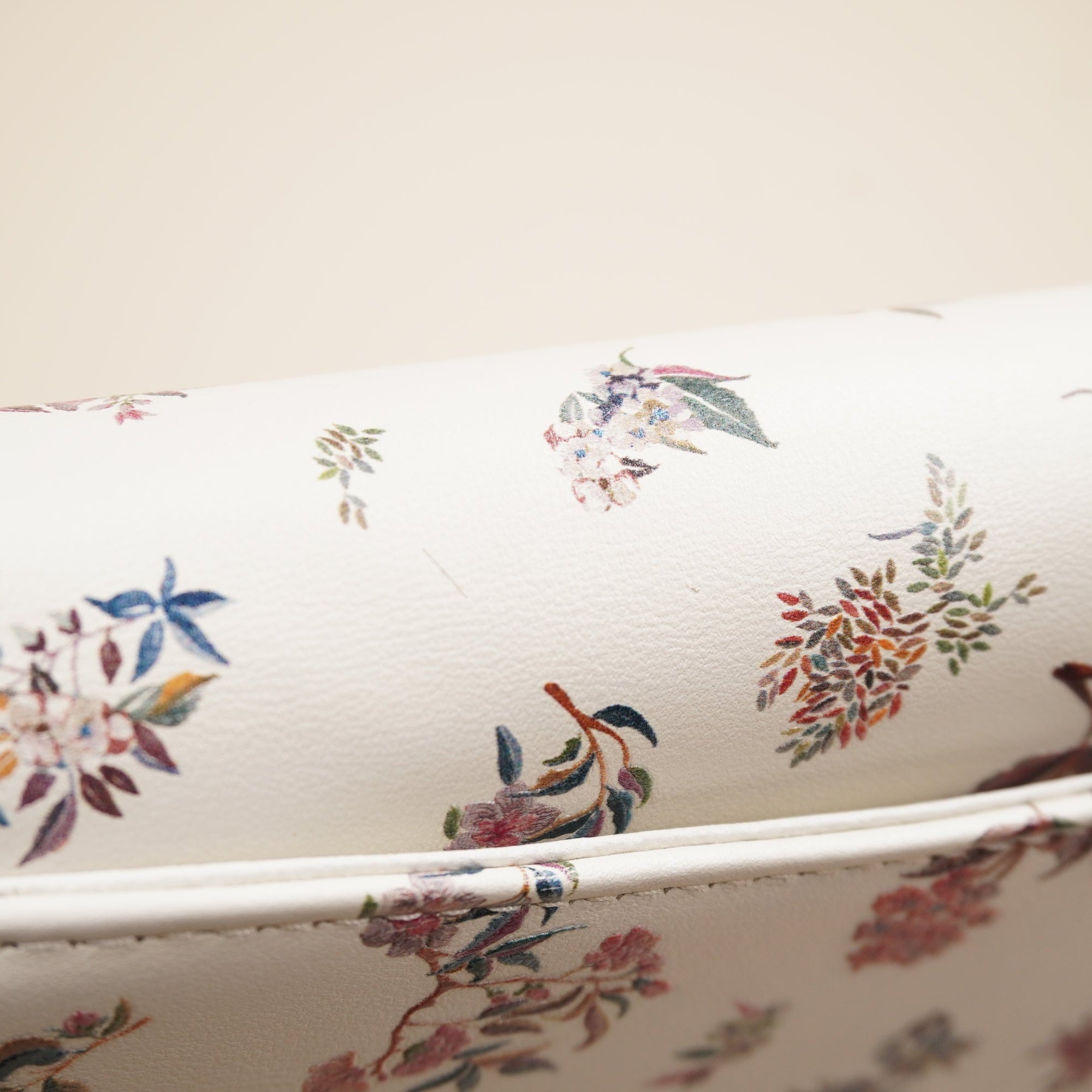 Caro Flower Print Leather Wallet On Chain 