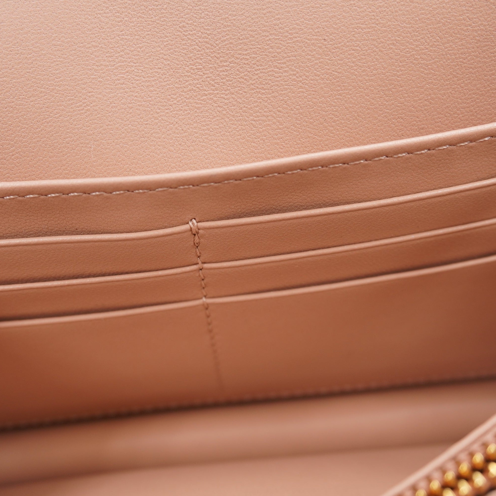 Caro Flower Print Leather Wallet On Chain 