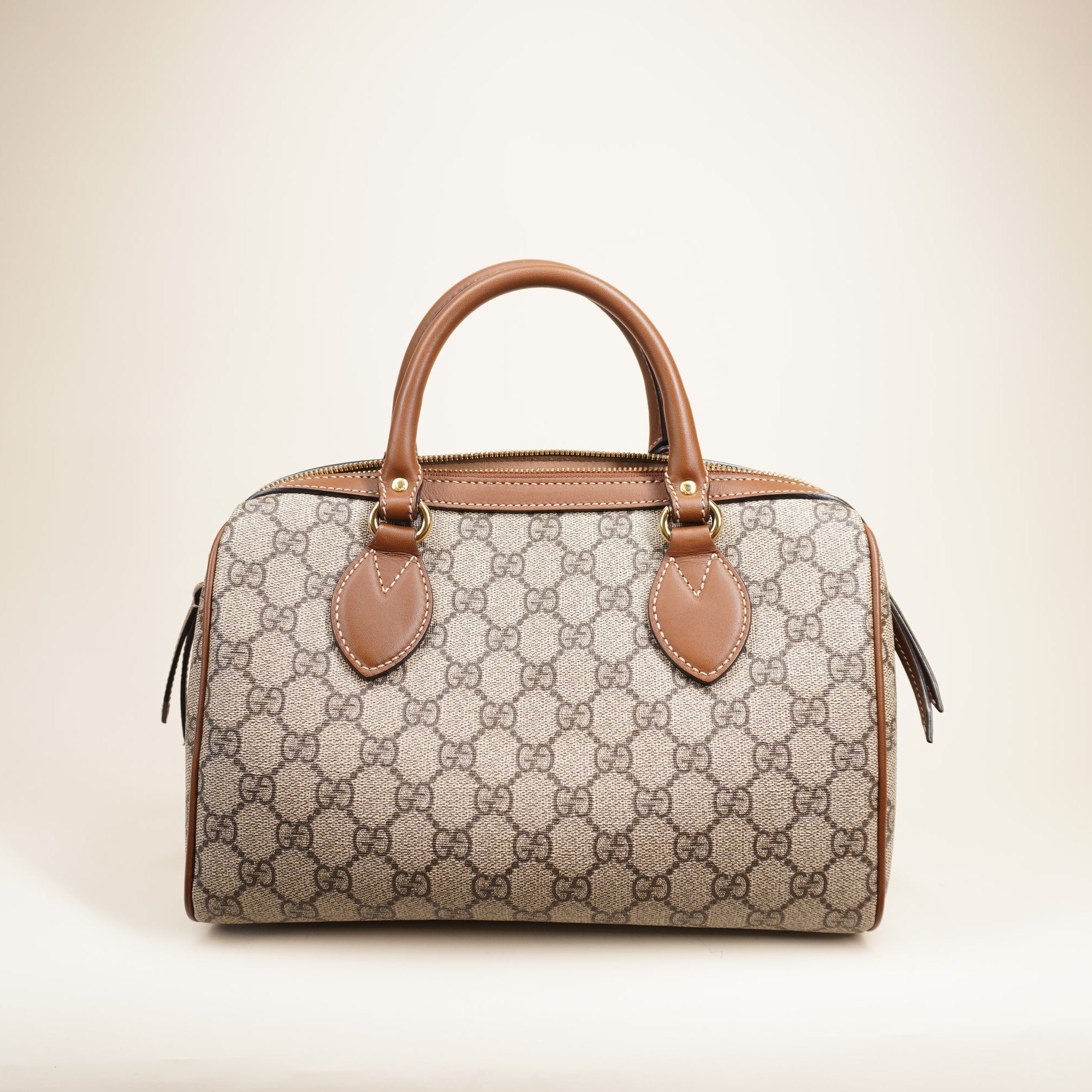 GG Supreme Monogram Butterfly Boston Embroidered Shoulder Bag 