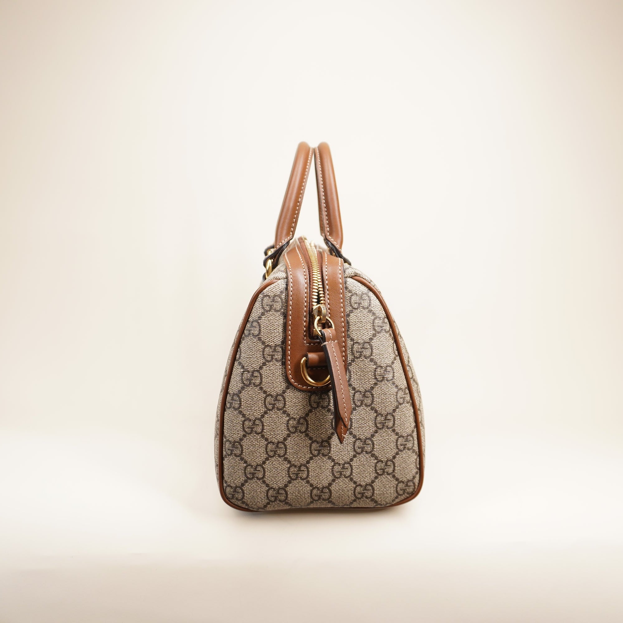 GG Supreme Monogram Butterfly Boston Embroidered Shoulder Bag 