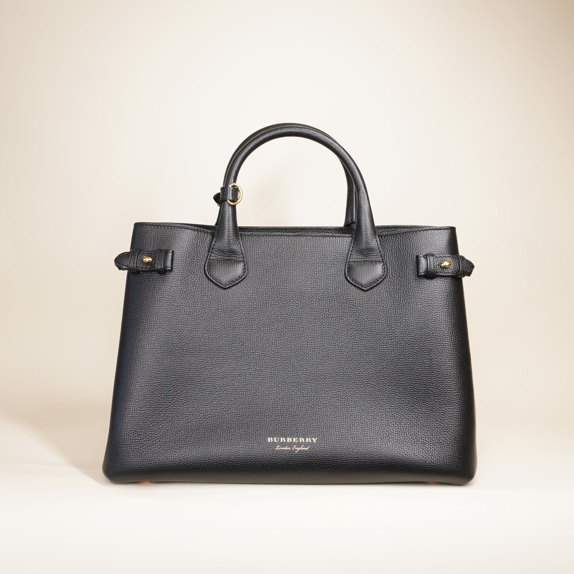 PRE-OWNED Derby Calfskin House Check Medium Banner Tote