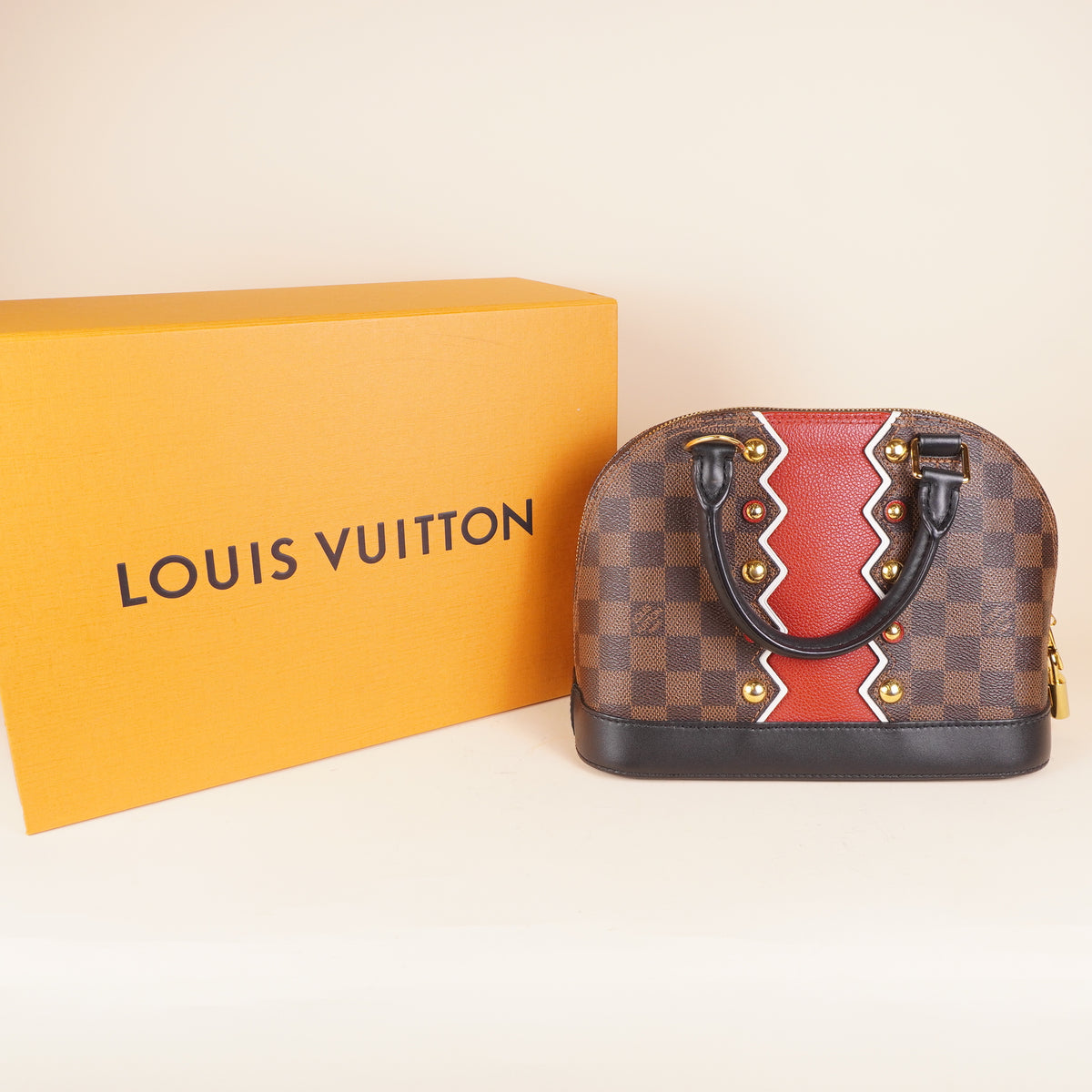 PRE-OWNED LV Damier Ebene Canvas Karakoram Alma BB