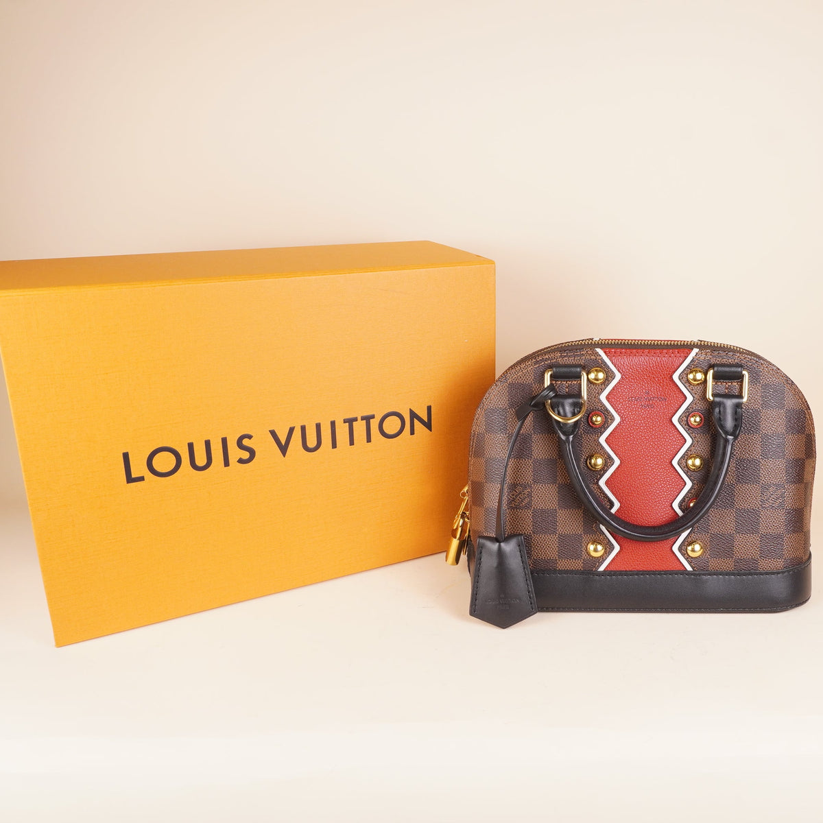 PRE-OWNED LV Damier Ebene Canvas Karakoram Alma BB