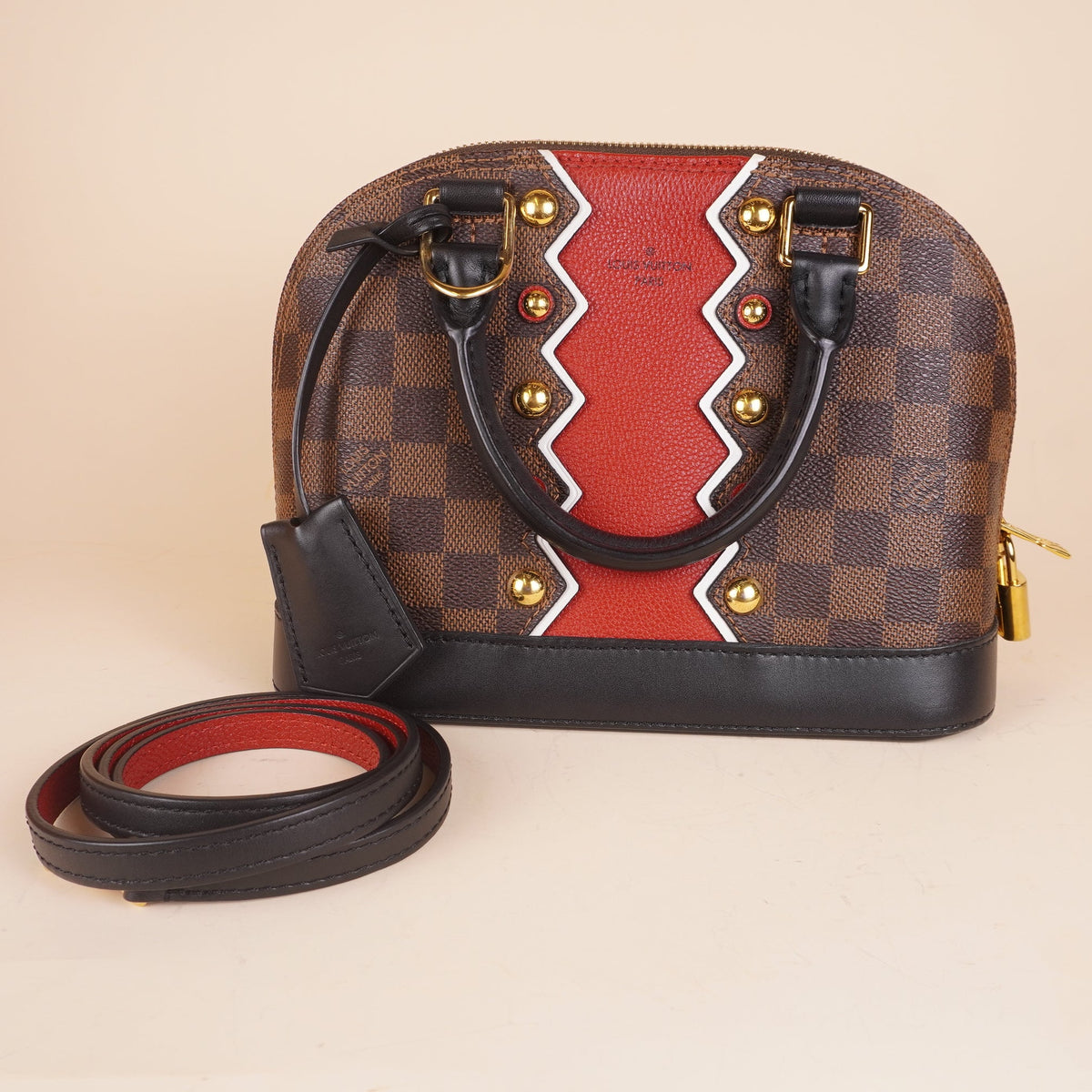PRE-OWNED LV Damier Ebene Canvas Karakoram Alma BB