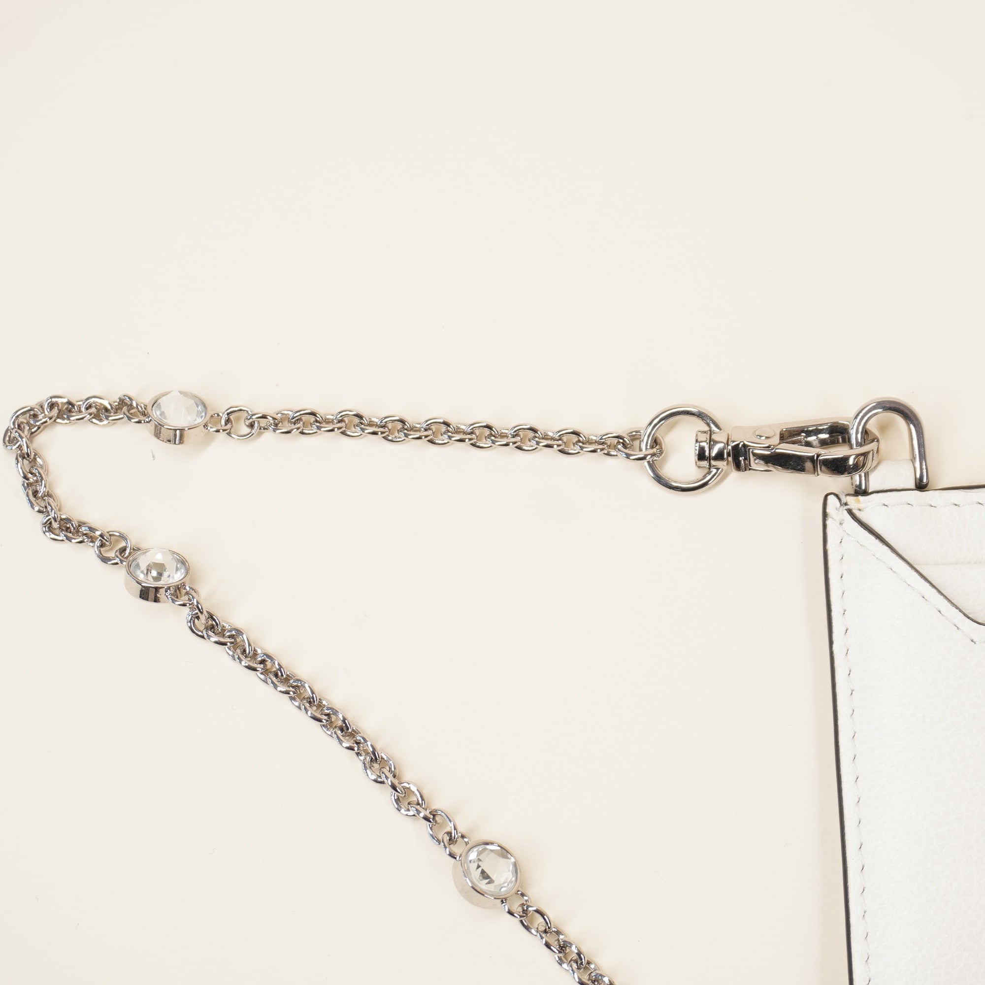 Leather Crystal Fringe Card Holder Crossbody Bag