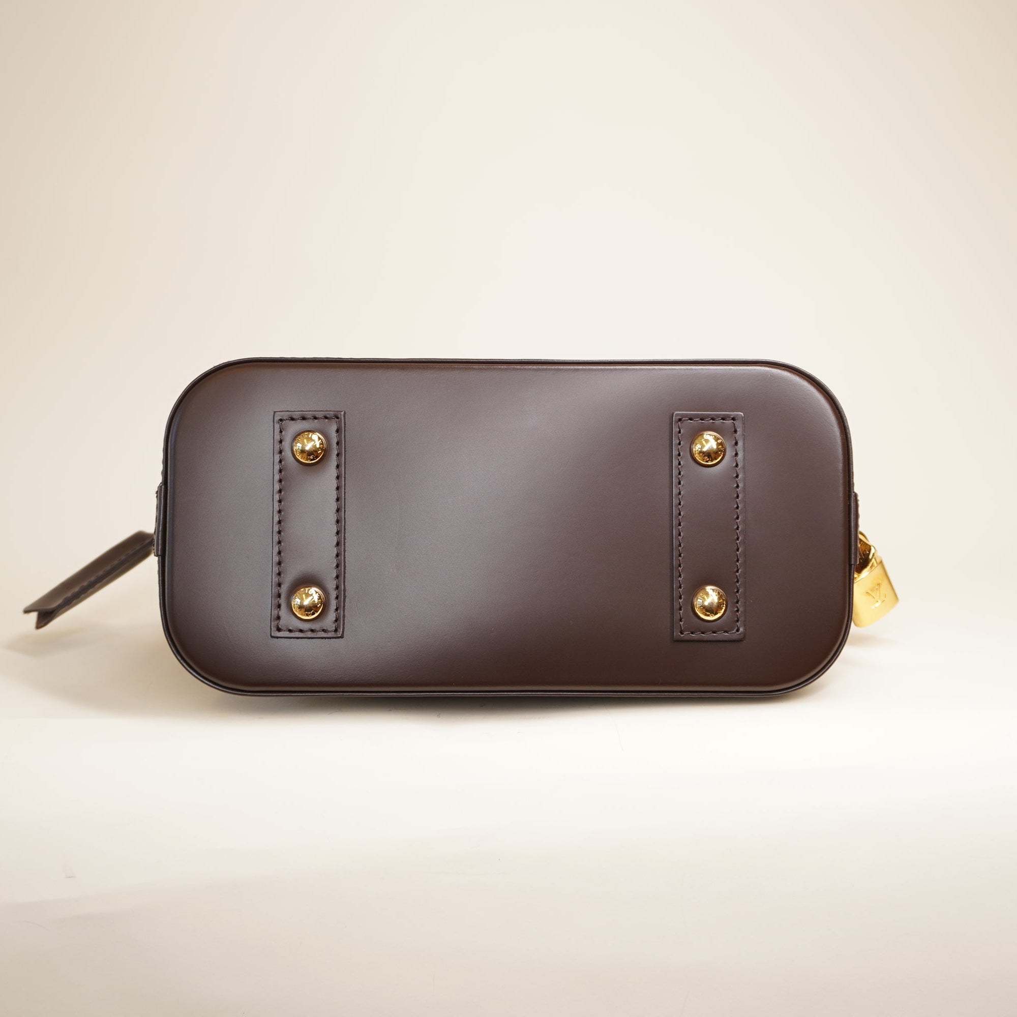 PRE-OWNED Damier Ebene Alma BB Shoulder Bag