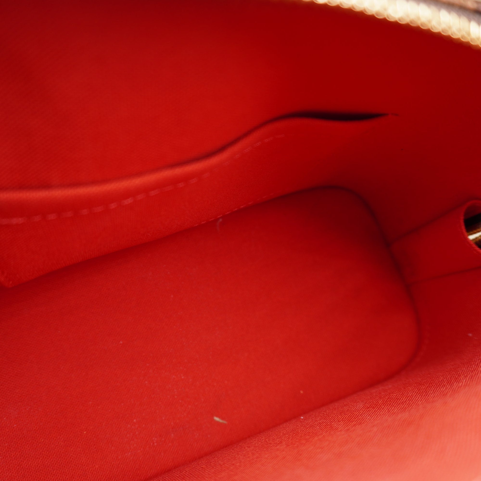 PRE-OWNED Damier Ebene Alma BB Shoulder Bag