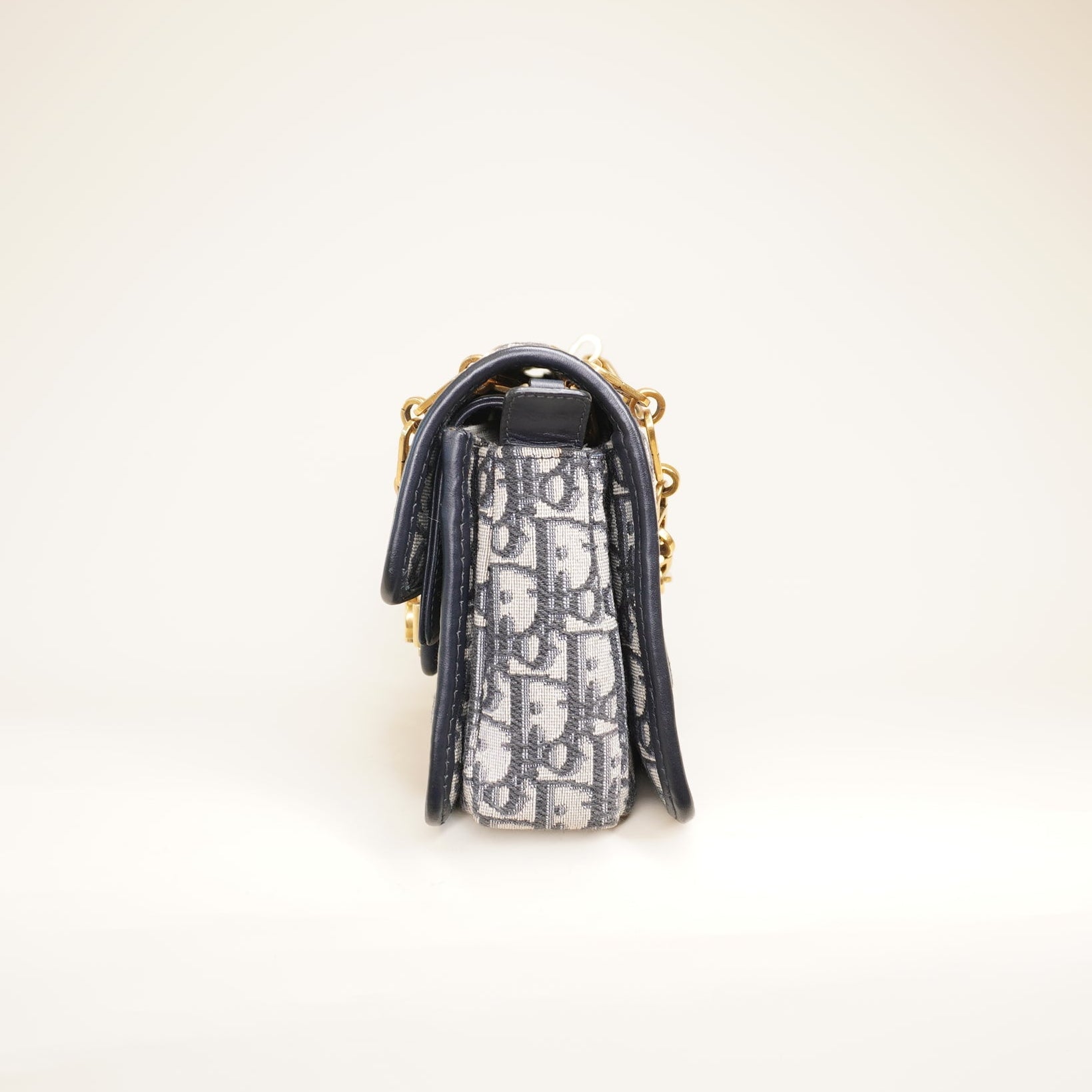 PRE-OWNED Oblique CD Lock Chain Flap Shoulder Bag