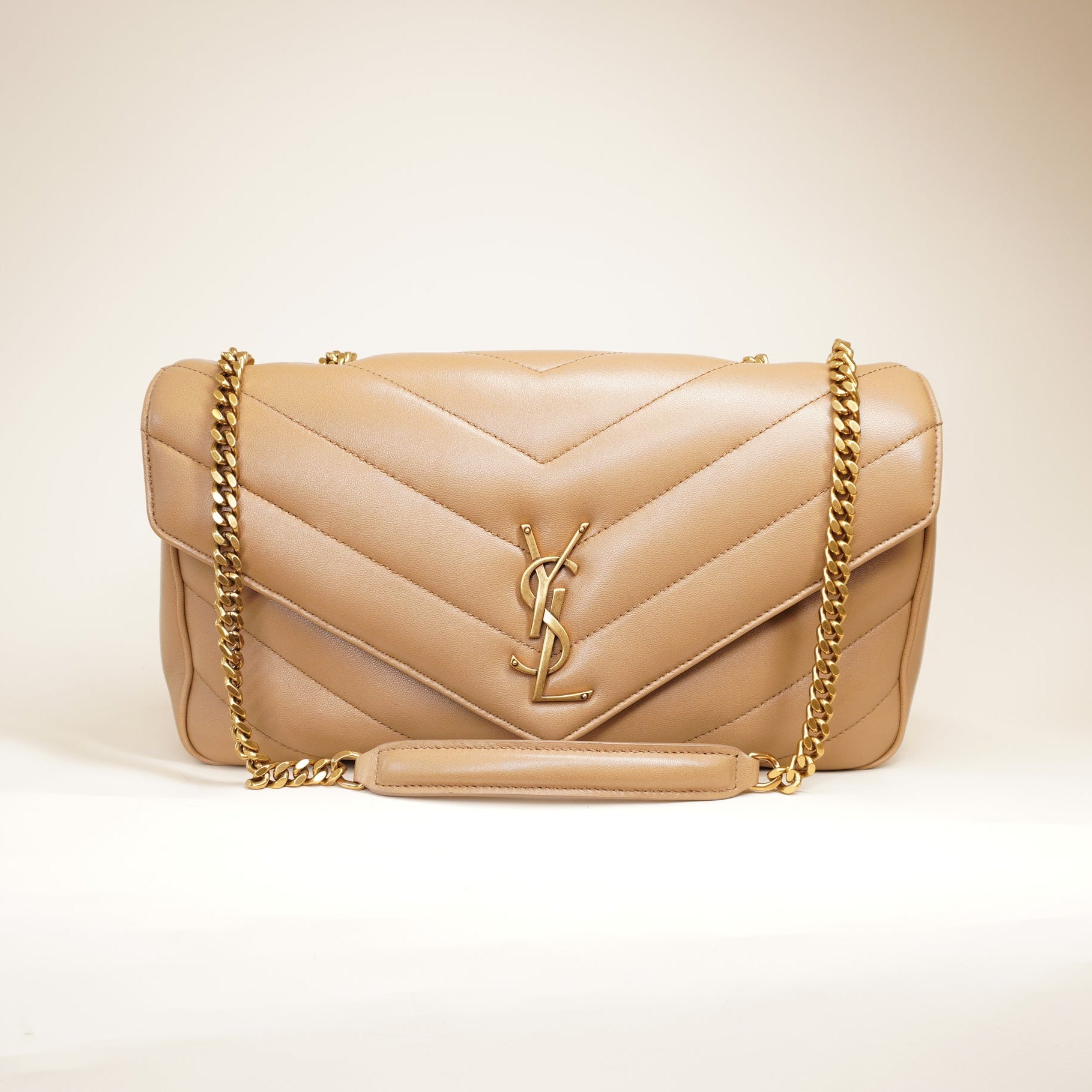 PRE-OWNED Loulou Medium in Matelasse Lambskin Shoulder Bag