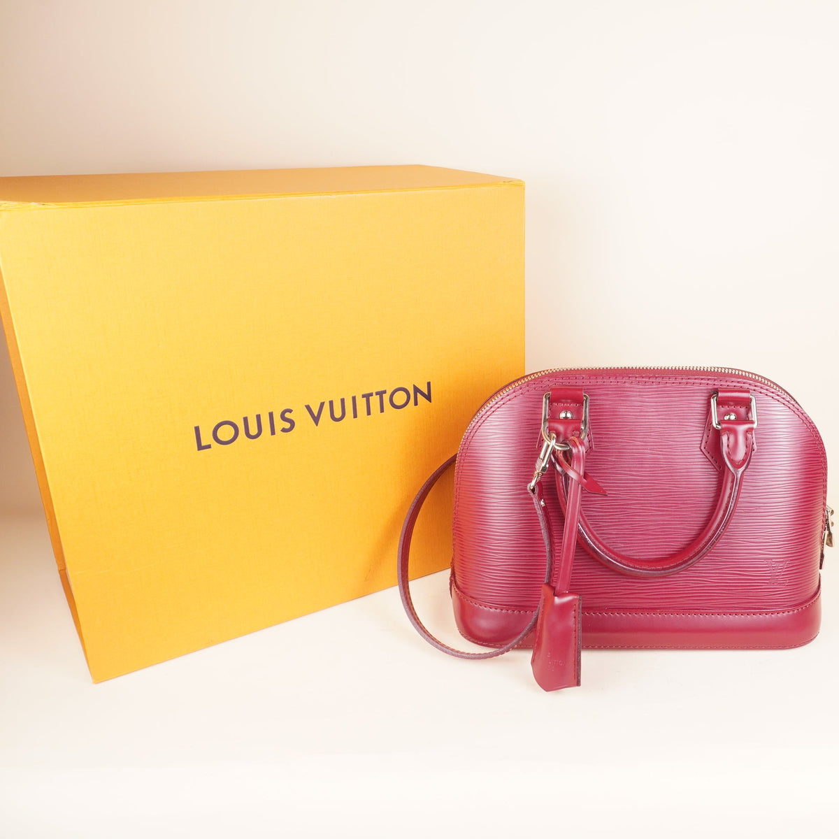 PRE-OWNED LV Alma BB Epi Leather Shoulder Bag