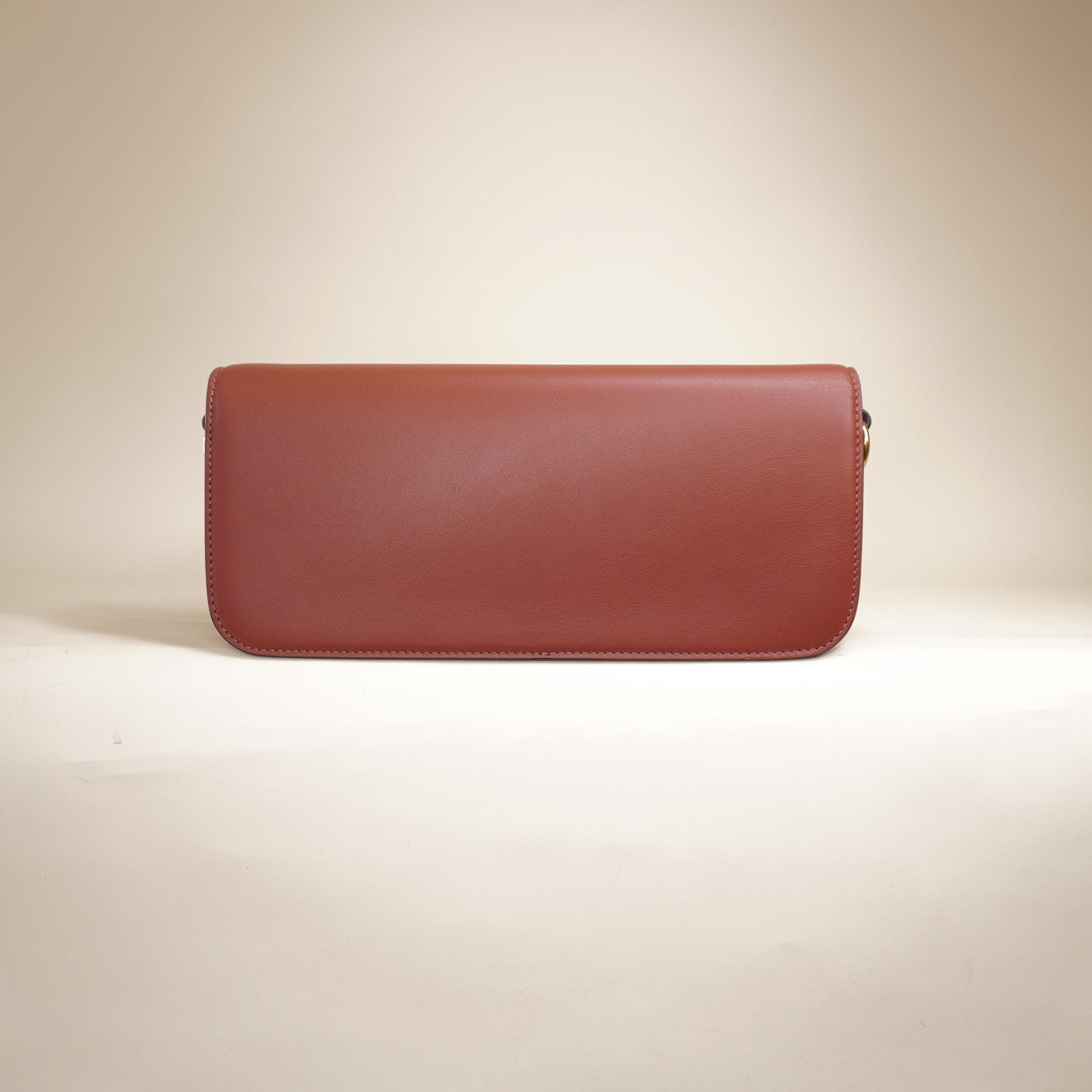 PRE-OWNED  Calfskin Vlogo Loco Shoulder Bag Gingerbread