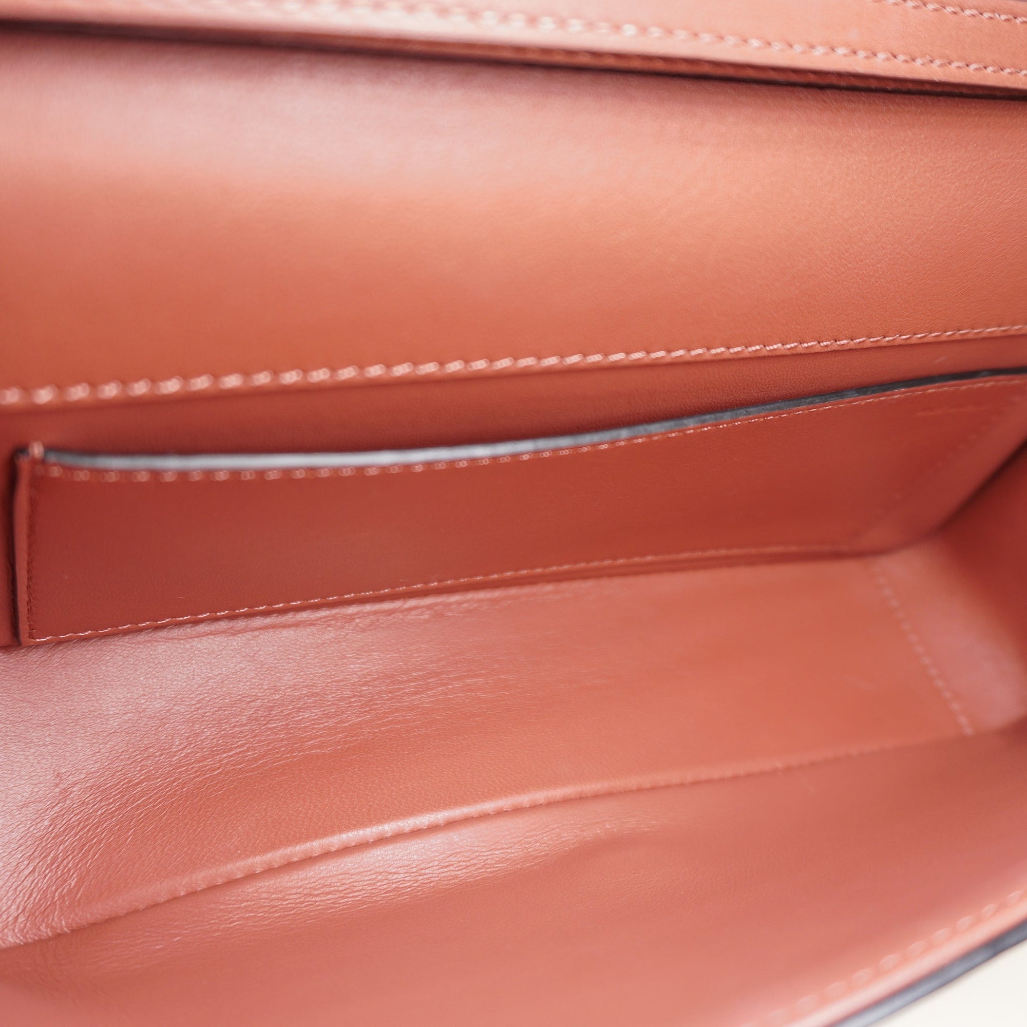 PRE-OWNED  Calfskin Vlogo Loco Shoulder Bag Gingerbread