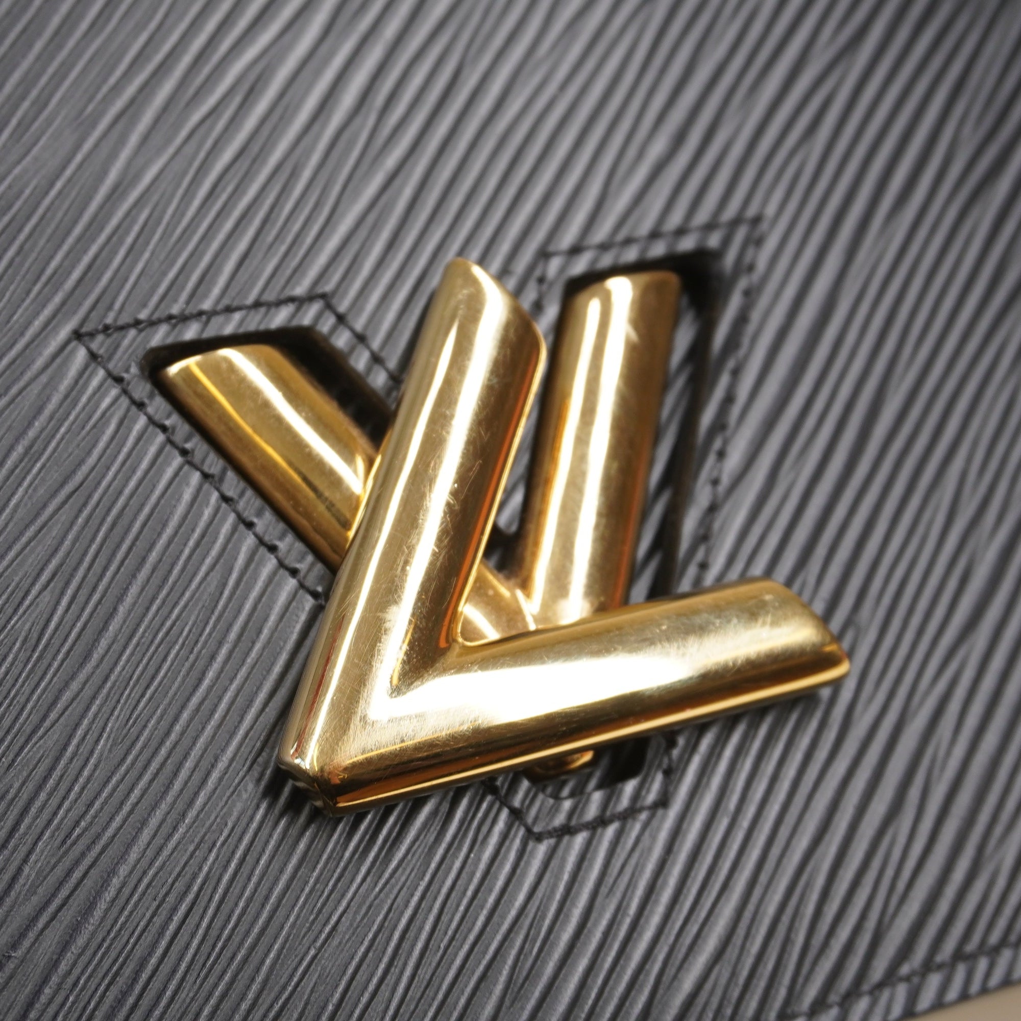 EPI Leather Twist Black Shoulder Bag