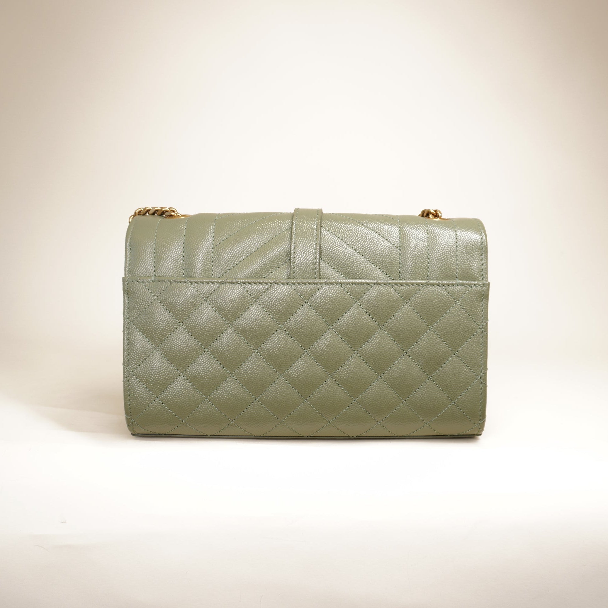 PRE-OWNED Green Monogram Mix Matelasse Envelope Shoulder Bag