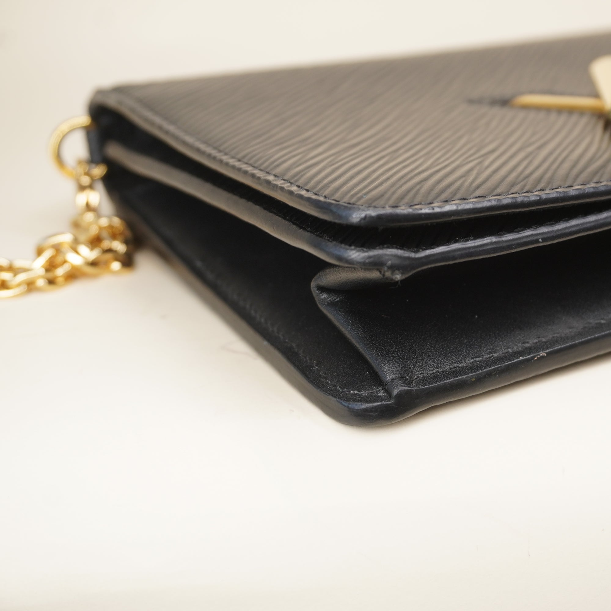 EPI Leather Twist Black Shoulder Bag