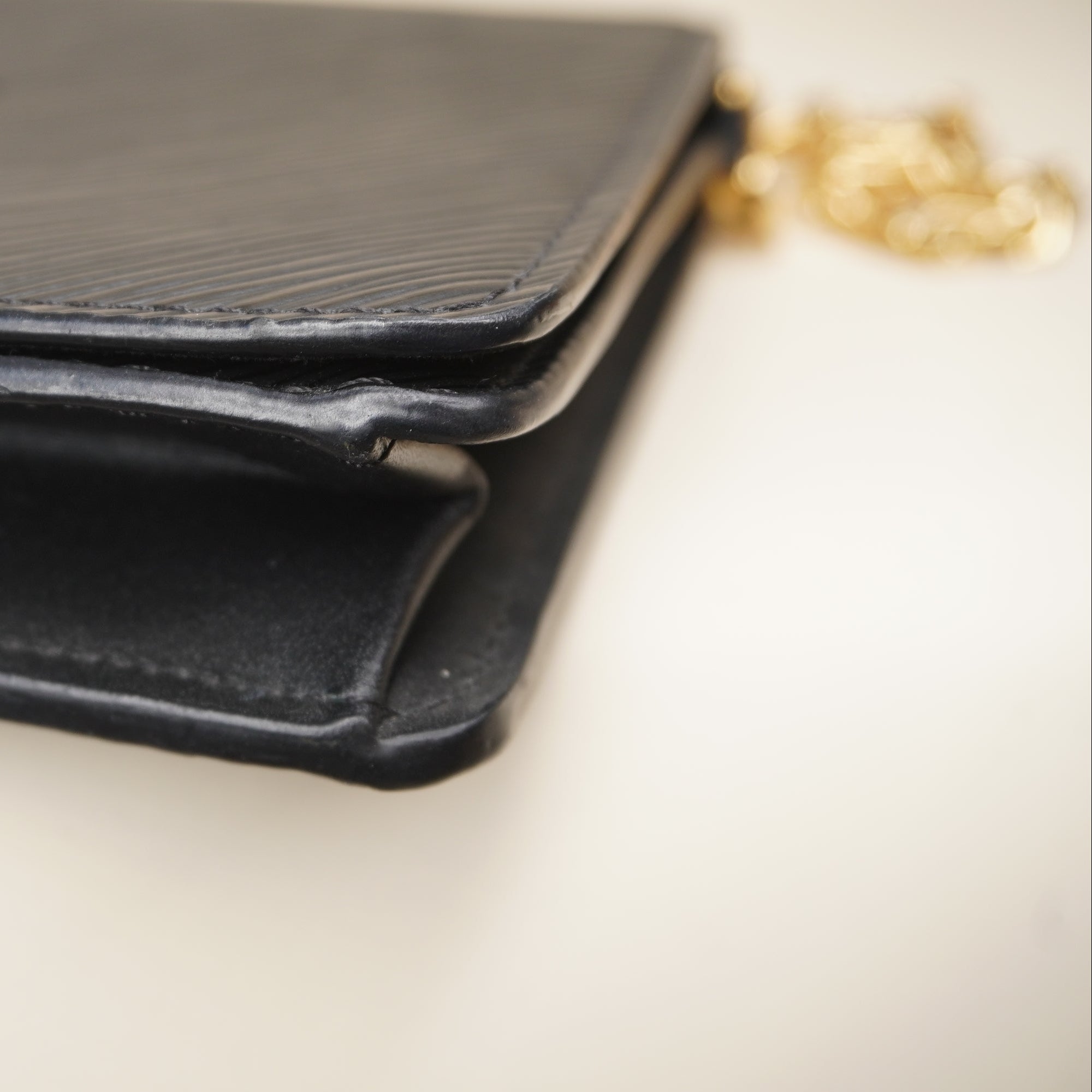 EPI Leather Twist Black Shoulder Bag