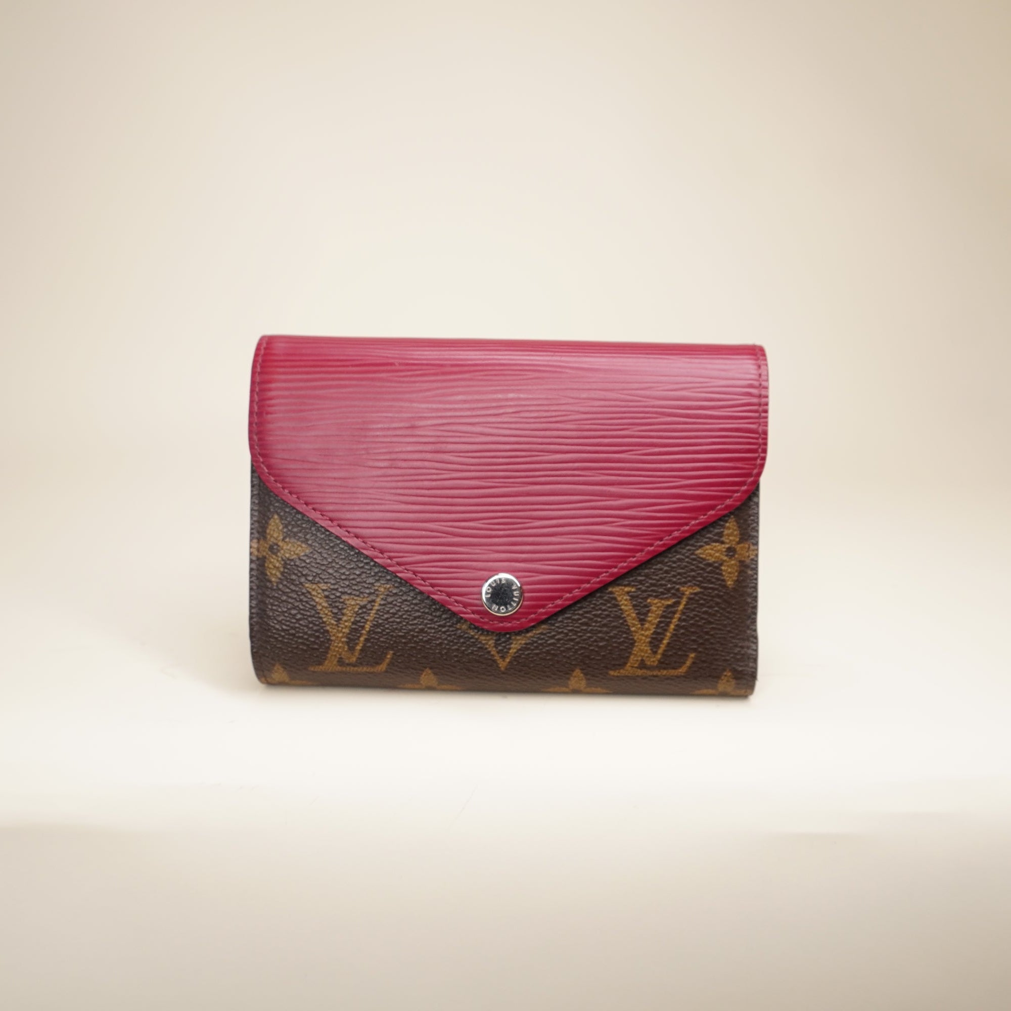 LV Epi Monogram Marie-Lou Compact Wallet Fuchsia
