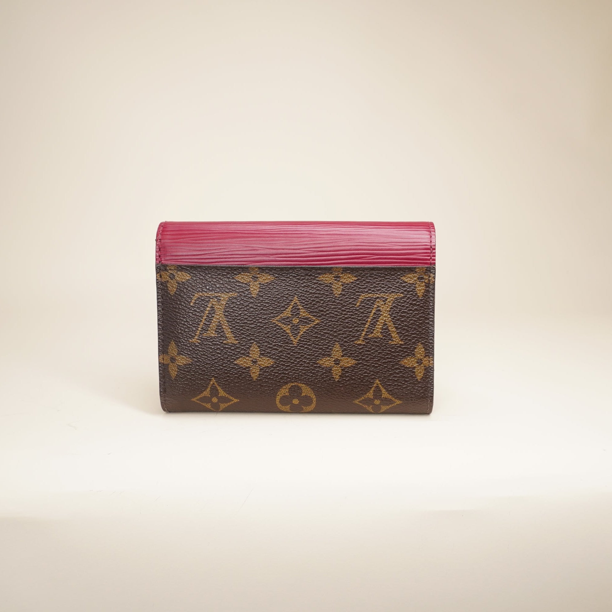 LV Epi Monogram Marie-Lou Compact Wallet Fuchsia