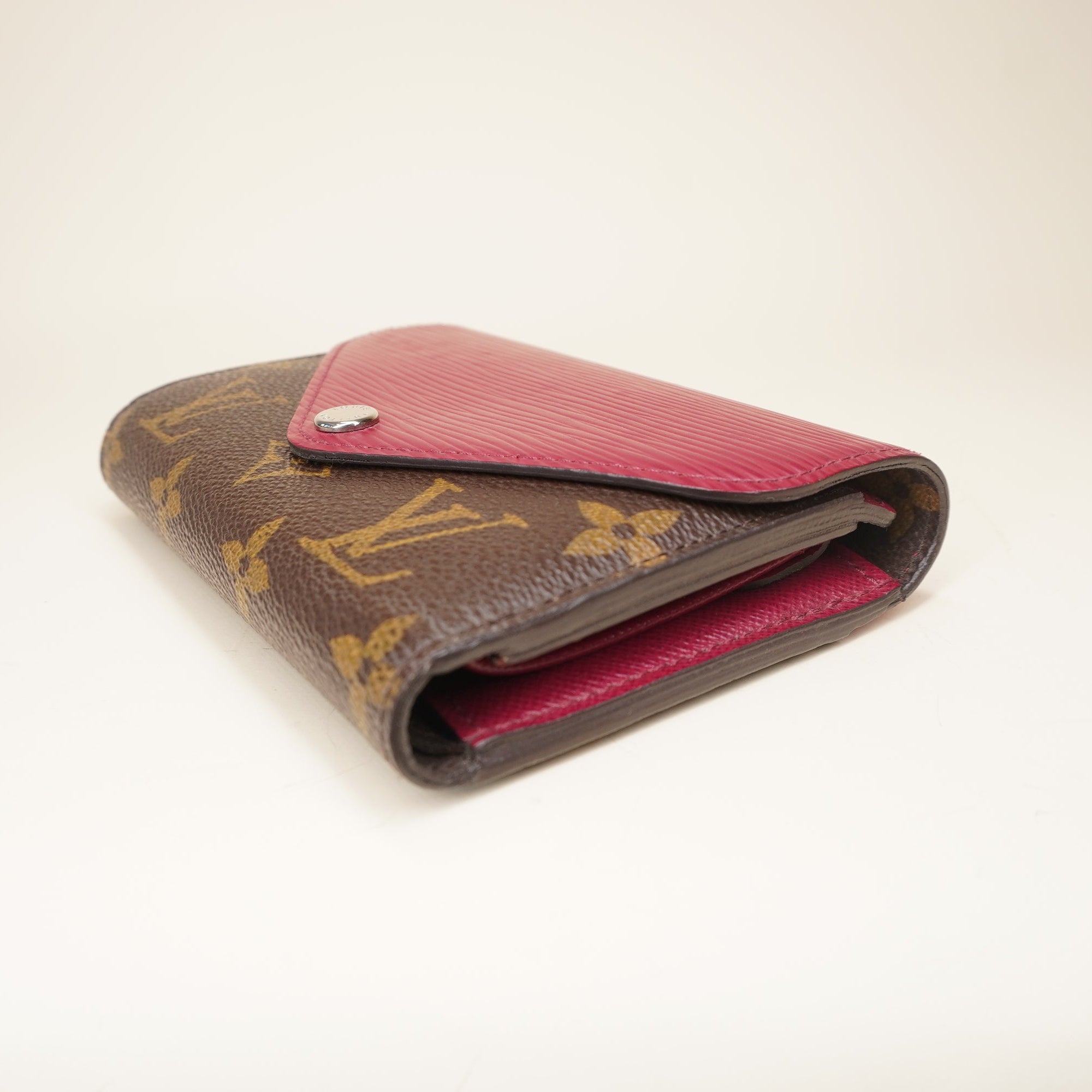 LV Epi Monogram Marie-Lou Compact Wallet Fuchsia