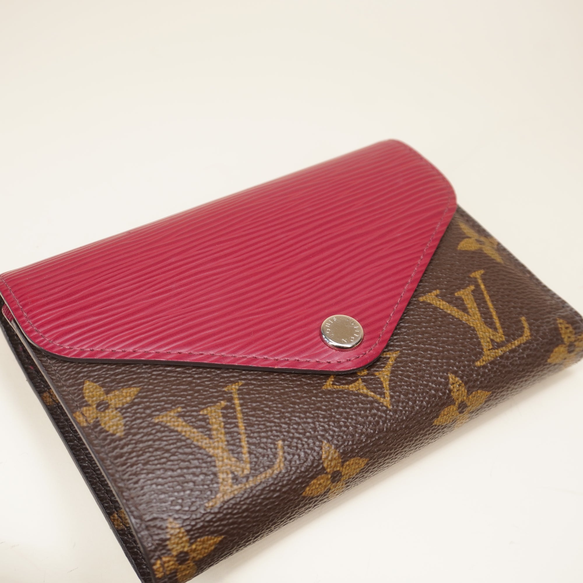 LV Epi Monogram Marie-Lou Compact Wallet Fuchsia