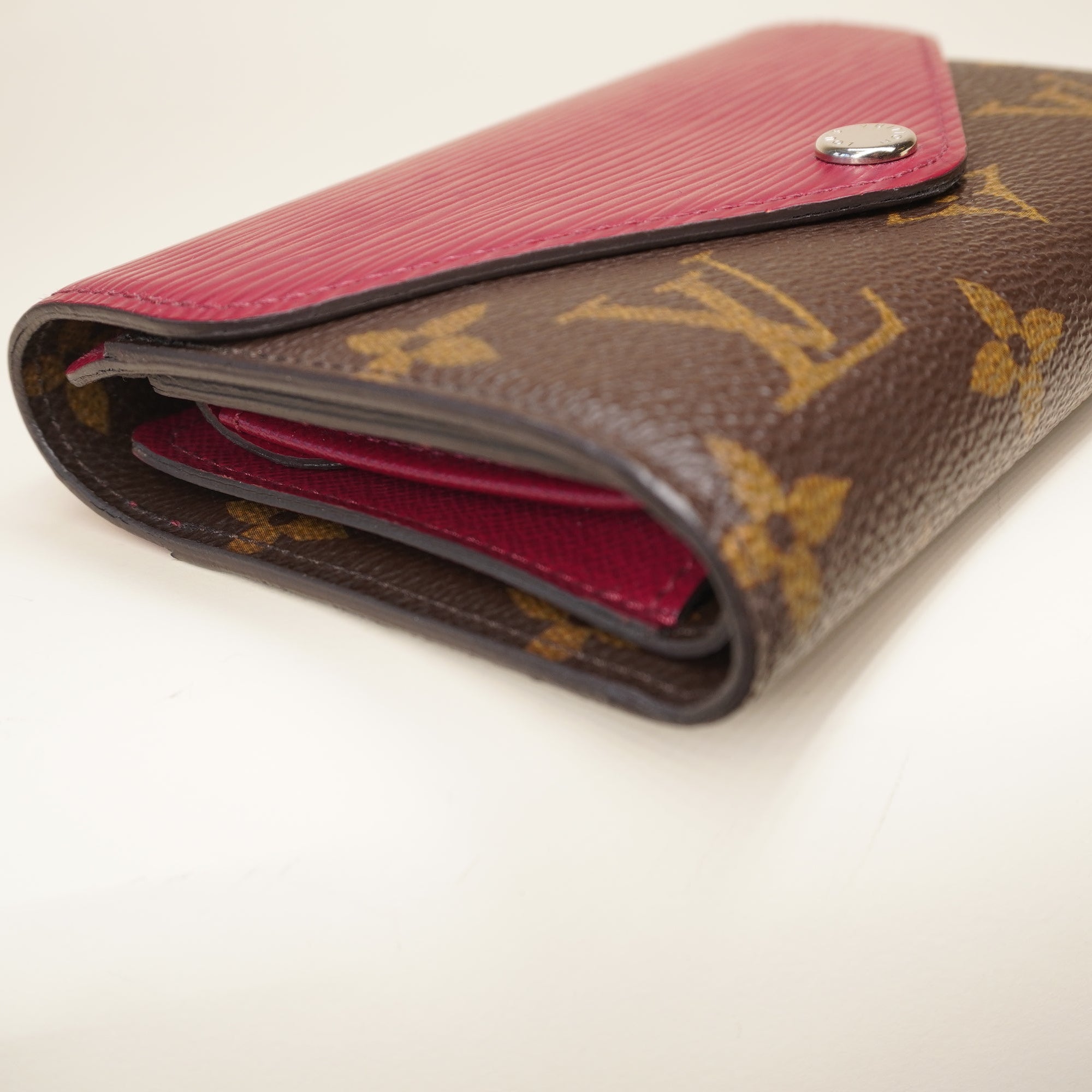 LV Epi Monogram Marie-Lou Compact Wallet Fuchsia