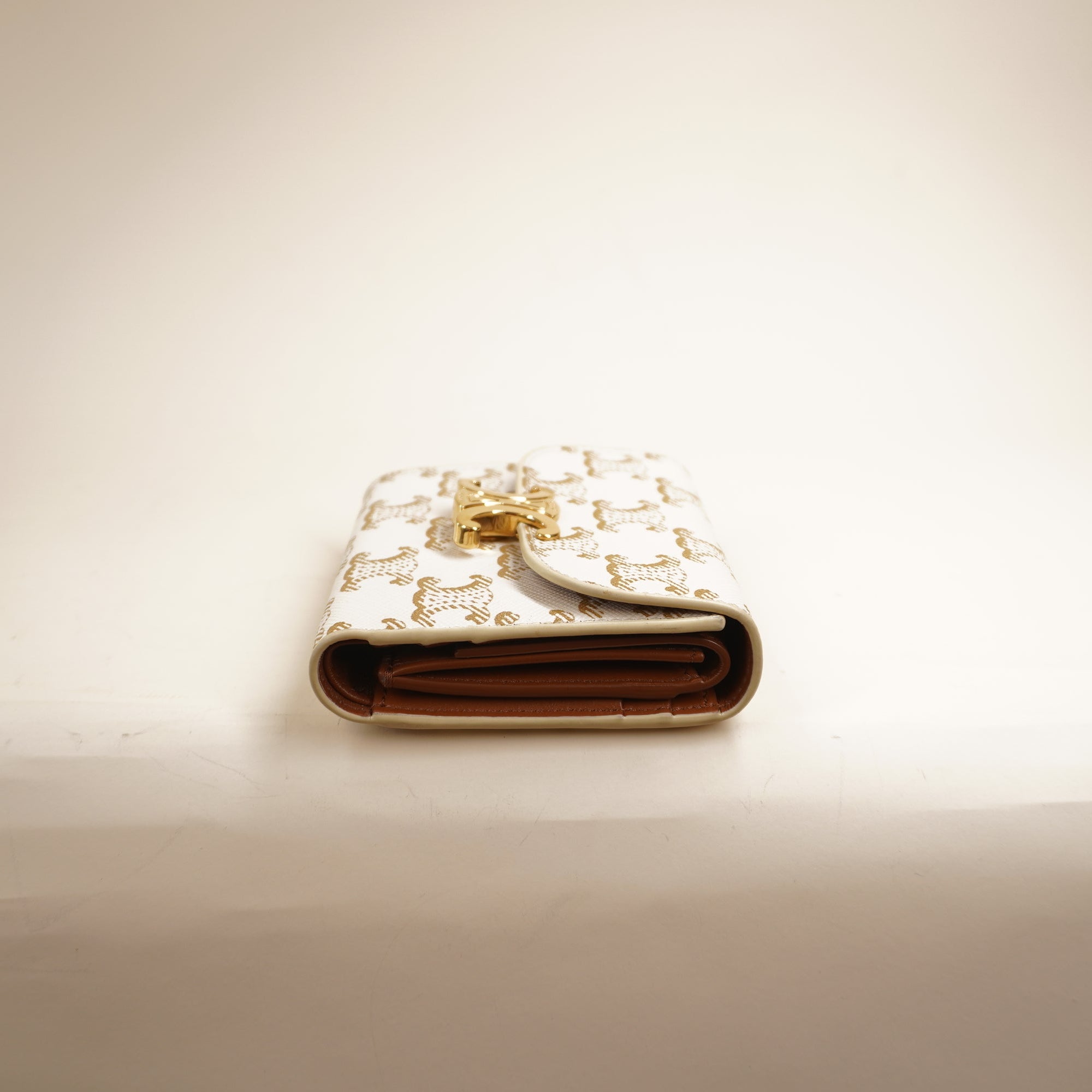 PRE-OWNED Triomphe Canvas Short Wallet