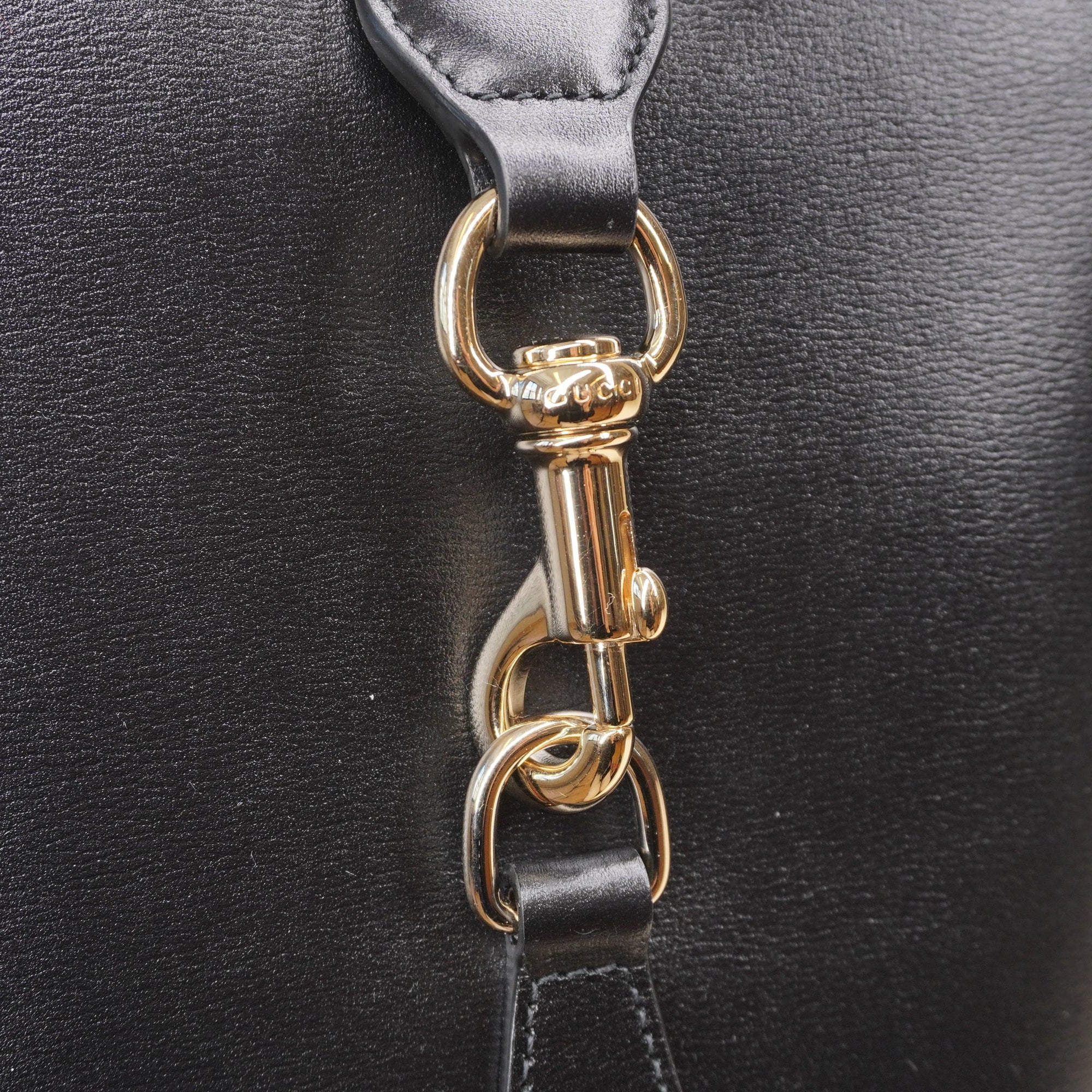 PRE-OWNED GG Jackie Mini Bucket Black Shoulder bag
