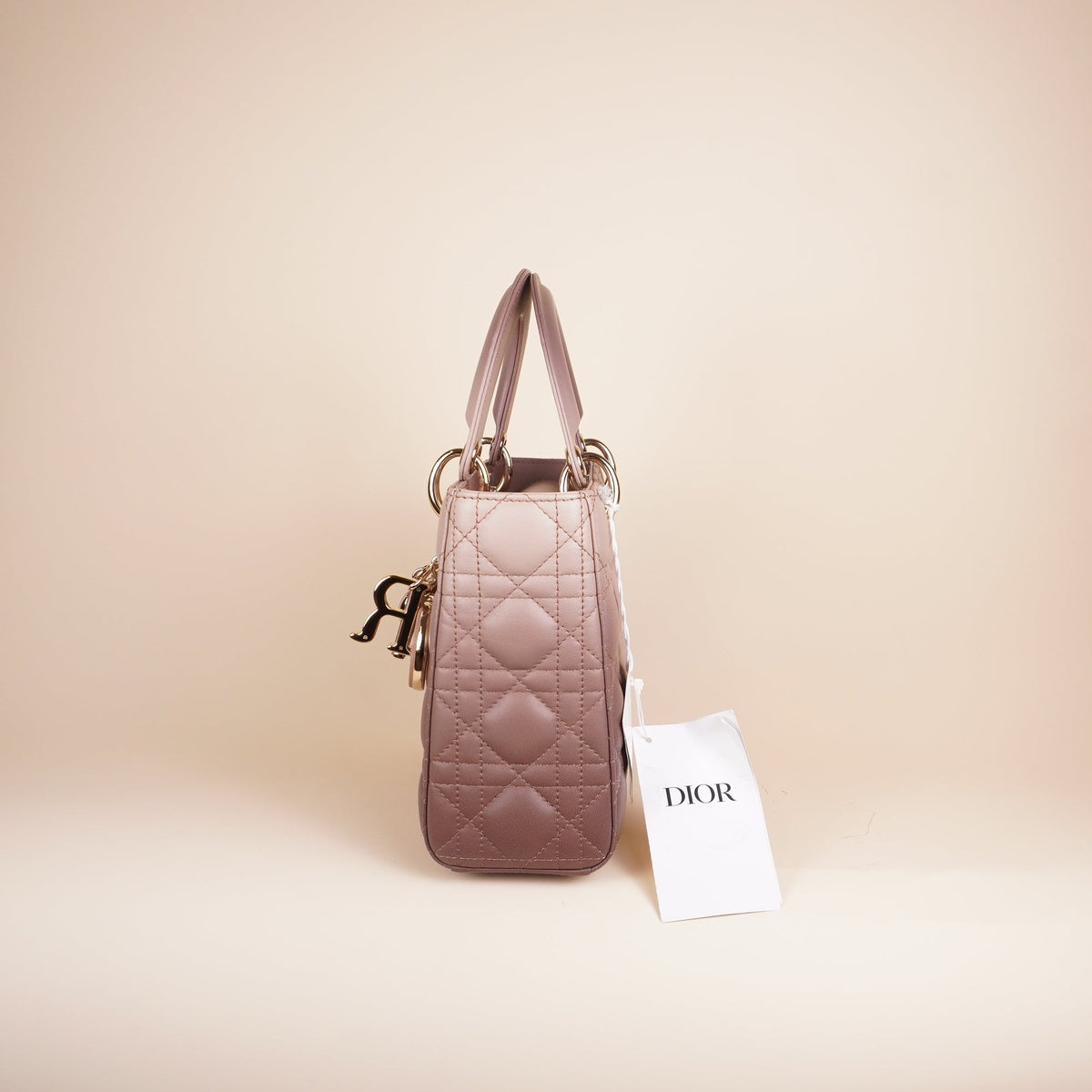 PRE-OWNED CD Lady Dior Small Lambskin Cannage Gradient