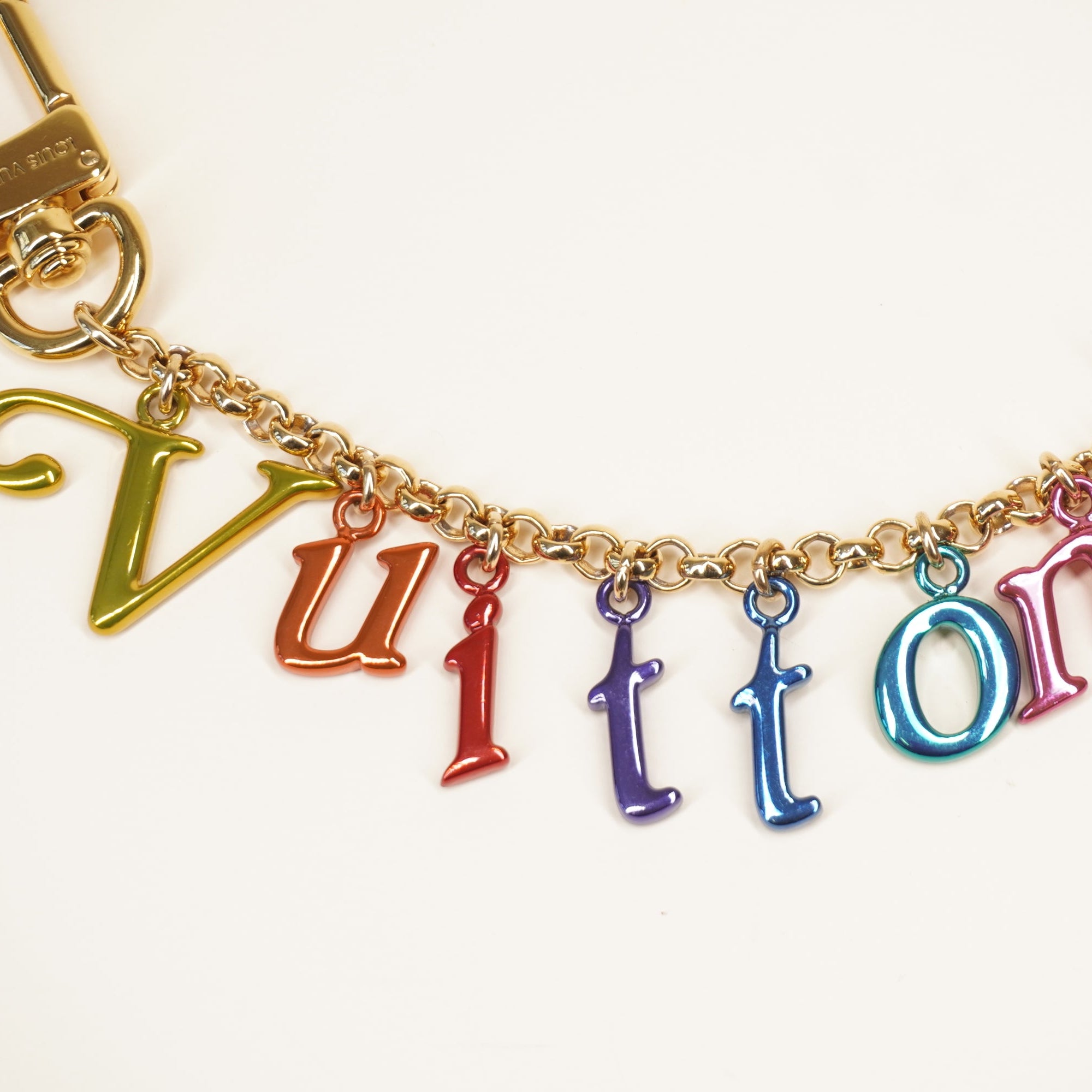 * LV New Wave Key Chain Bag Charm Multicolor
