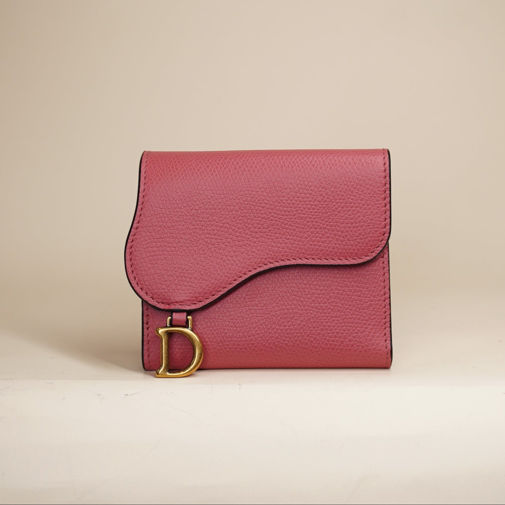 PRE-OWNED  Pink Saddle Short Wallet