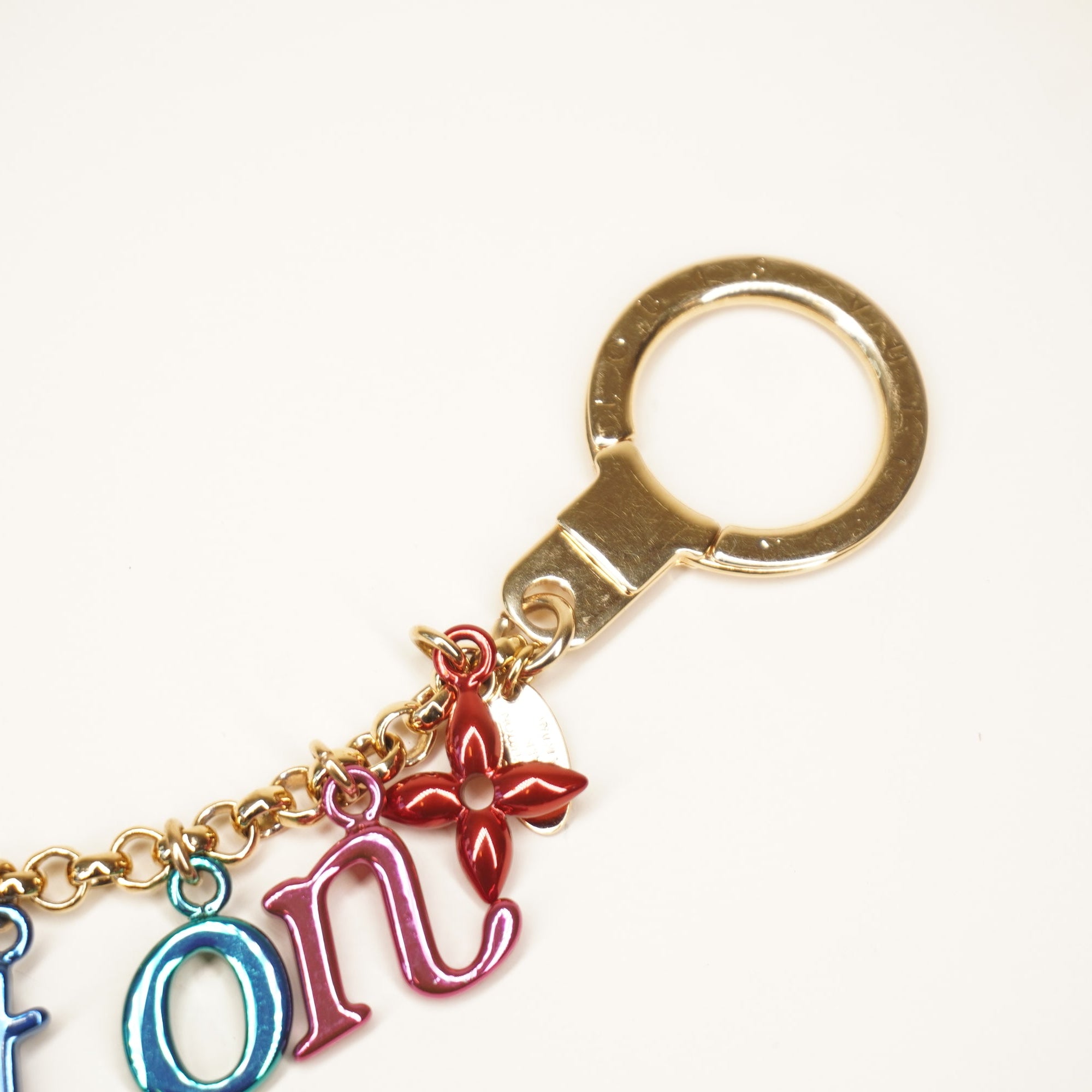 * LV New Wave Key Chain Bag Charm Multicolor