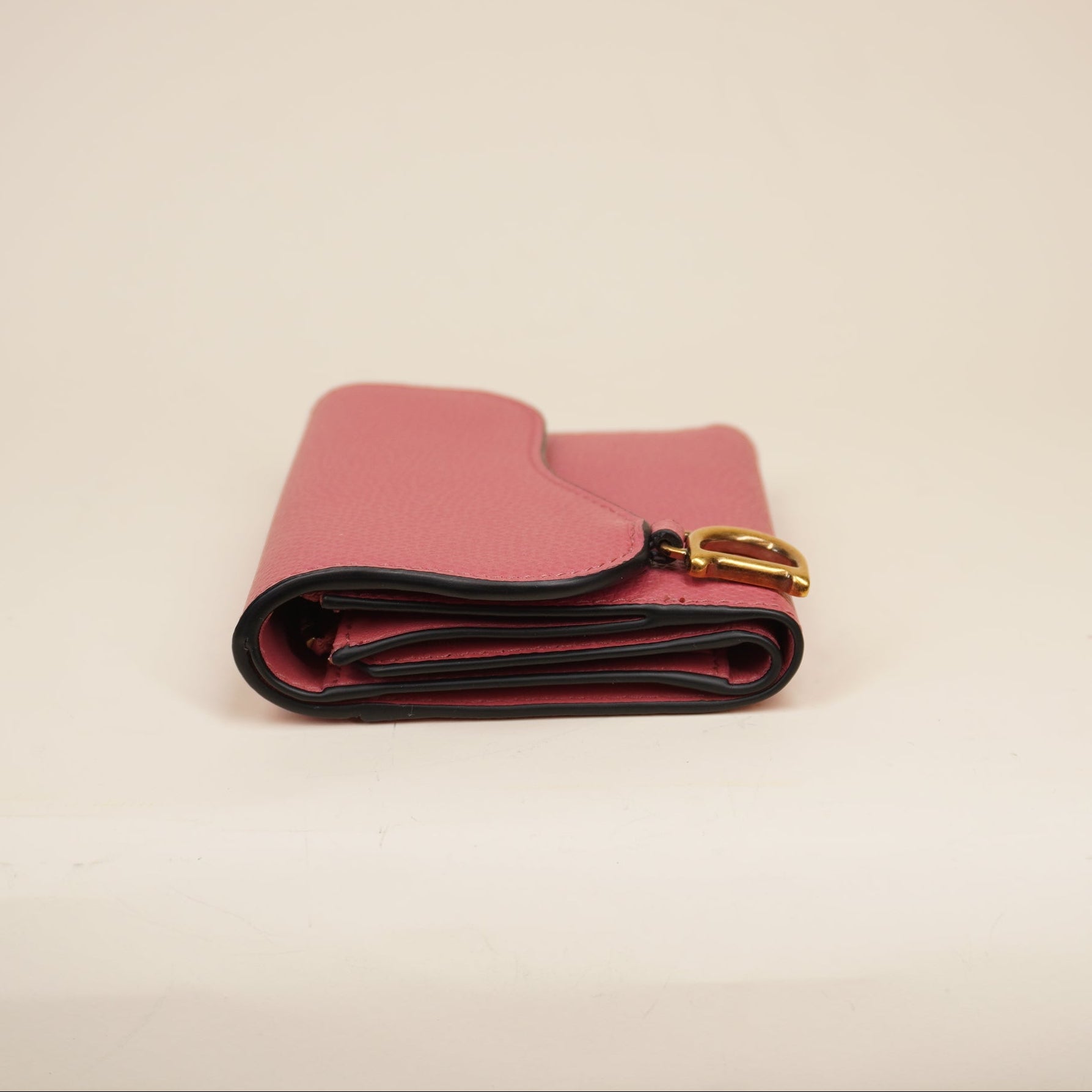 PRE-OWNED  Pink Saddle Short Wallet