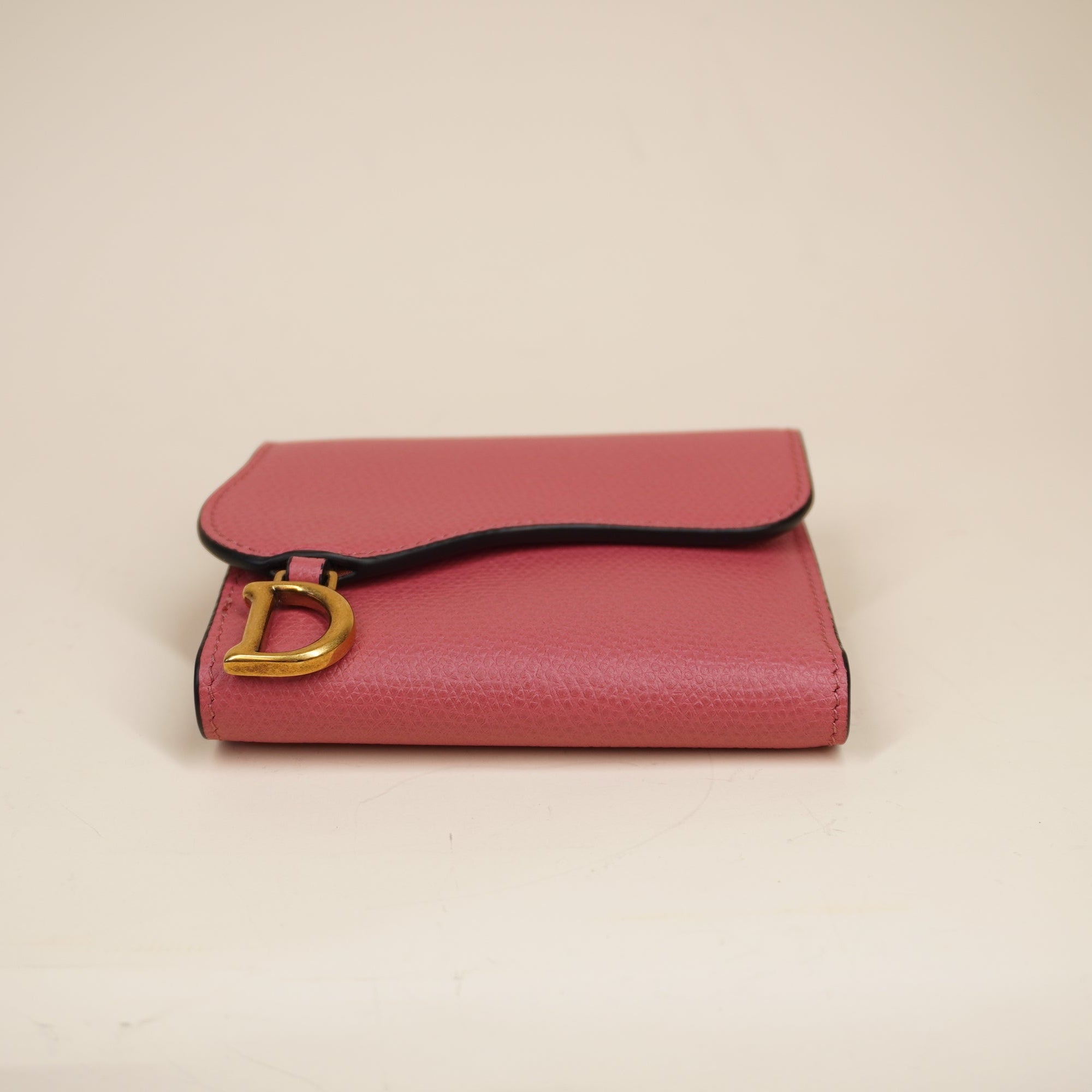 PRE-OWNED  Pink Saddle Short Wallet