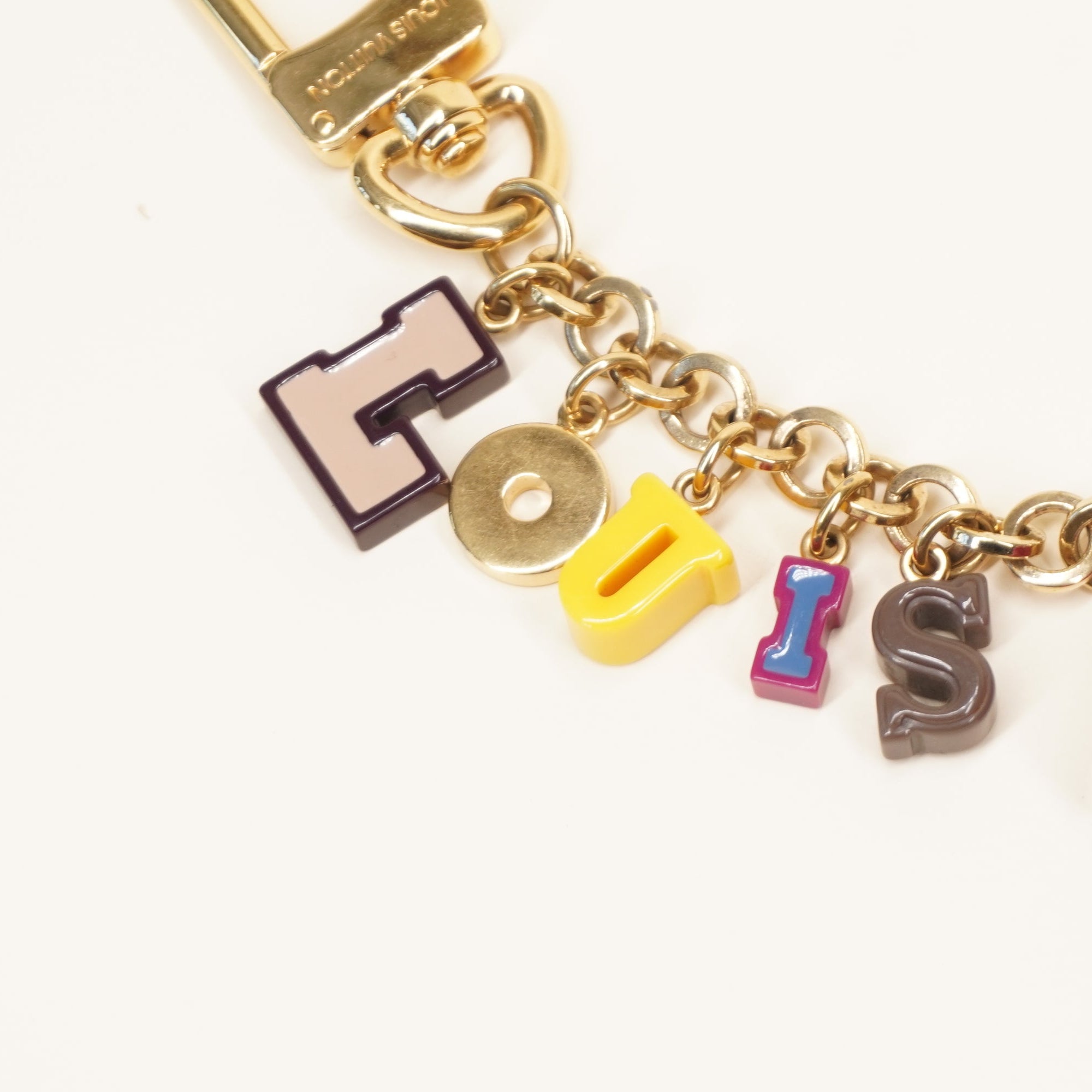 Multicolor Resin Playtime Letters  Bag Charm