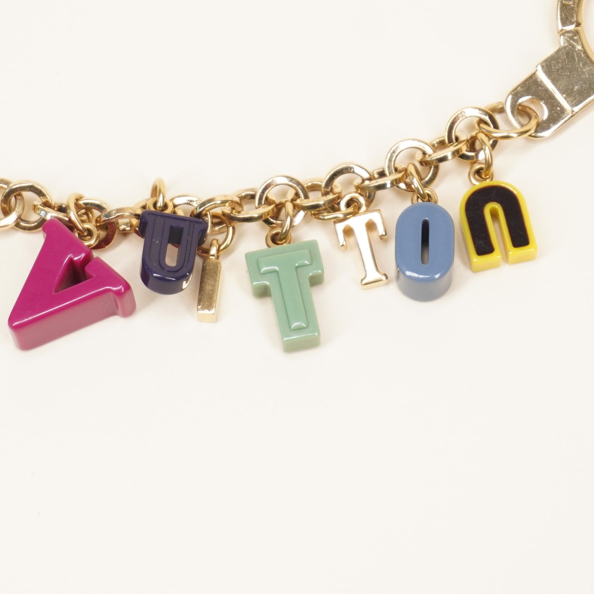Multicolor Resin Playtime Letters  Bag Charm