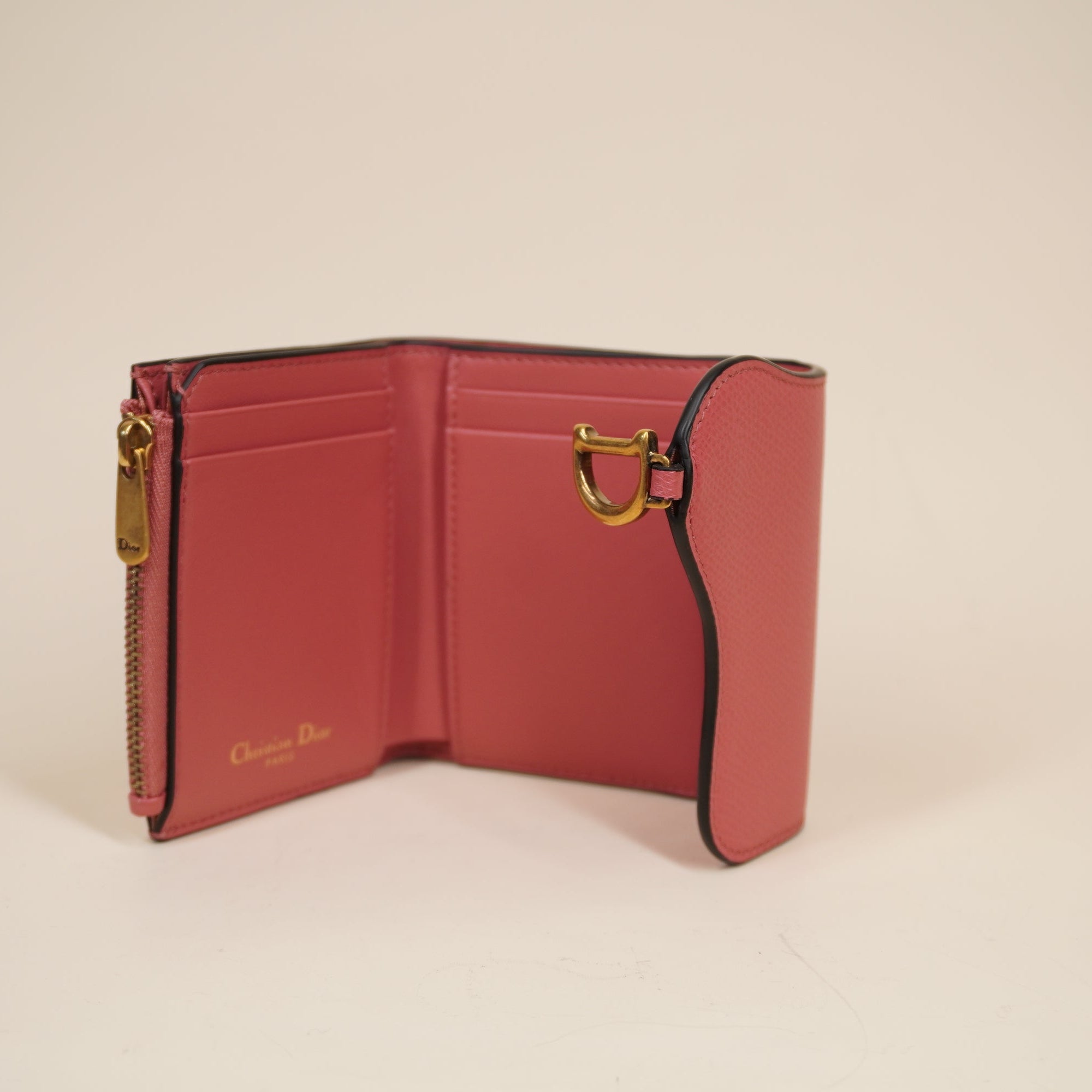 PRE-OWNED  Pink Saddle Short Wallet
