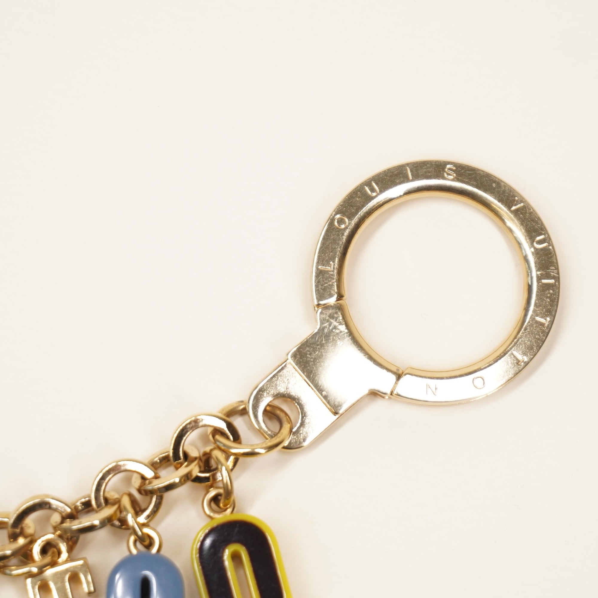 Multicolor Resin Playtime Letters  Bag Charm