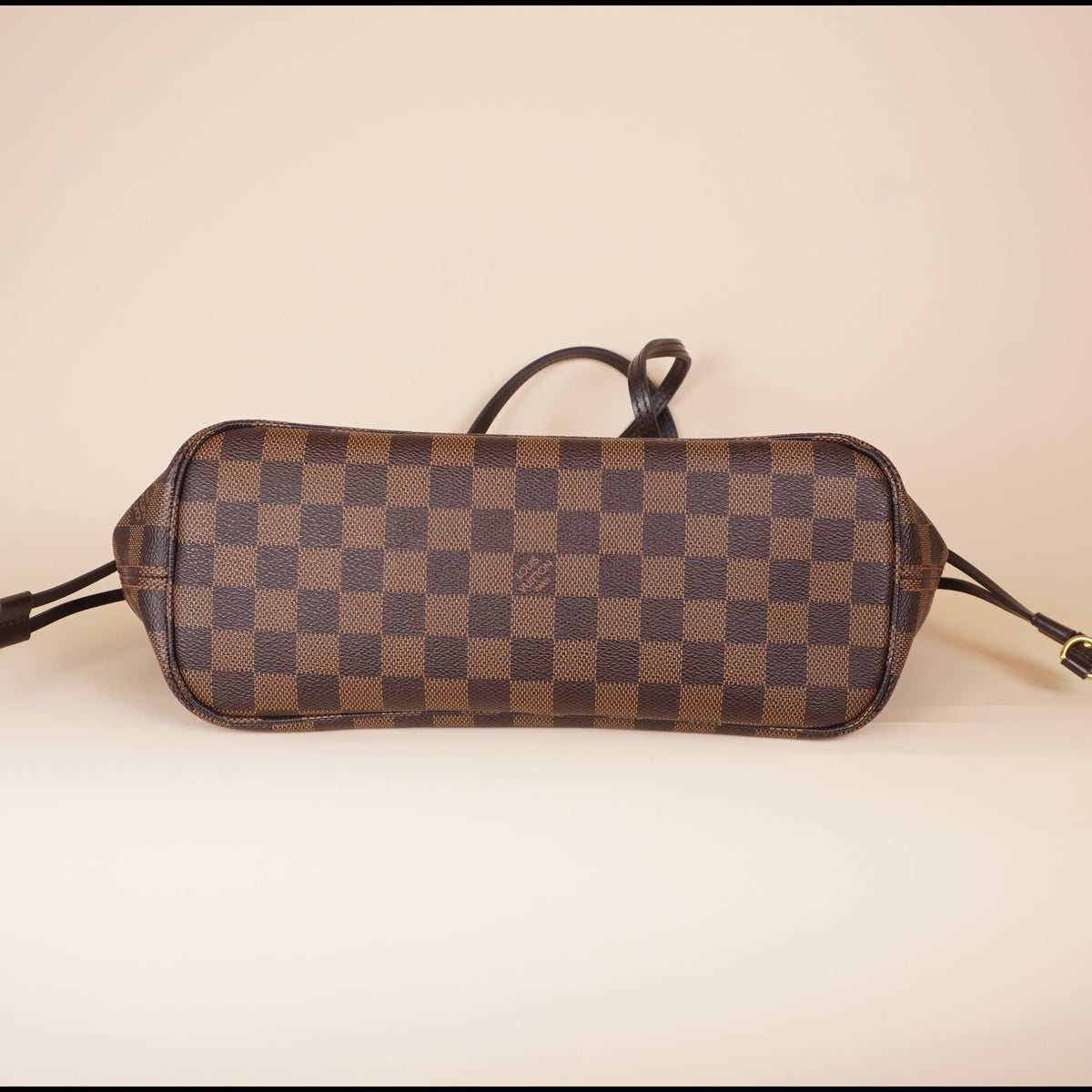 PRE-OWNED LV Damier Ebene Canvas PM Shoulder Bag with Pouch