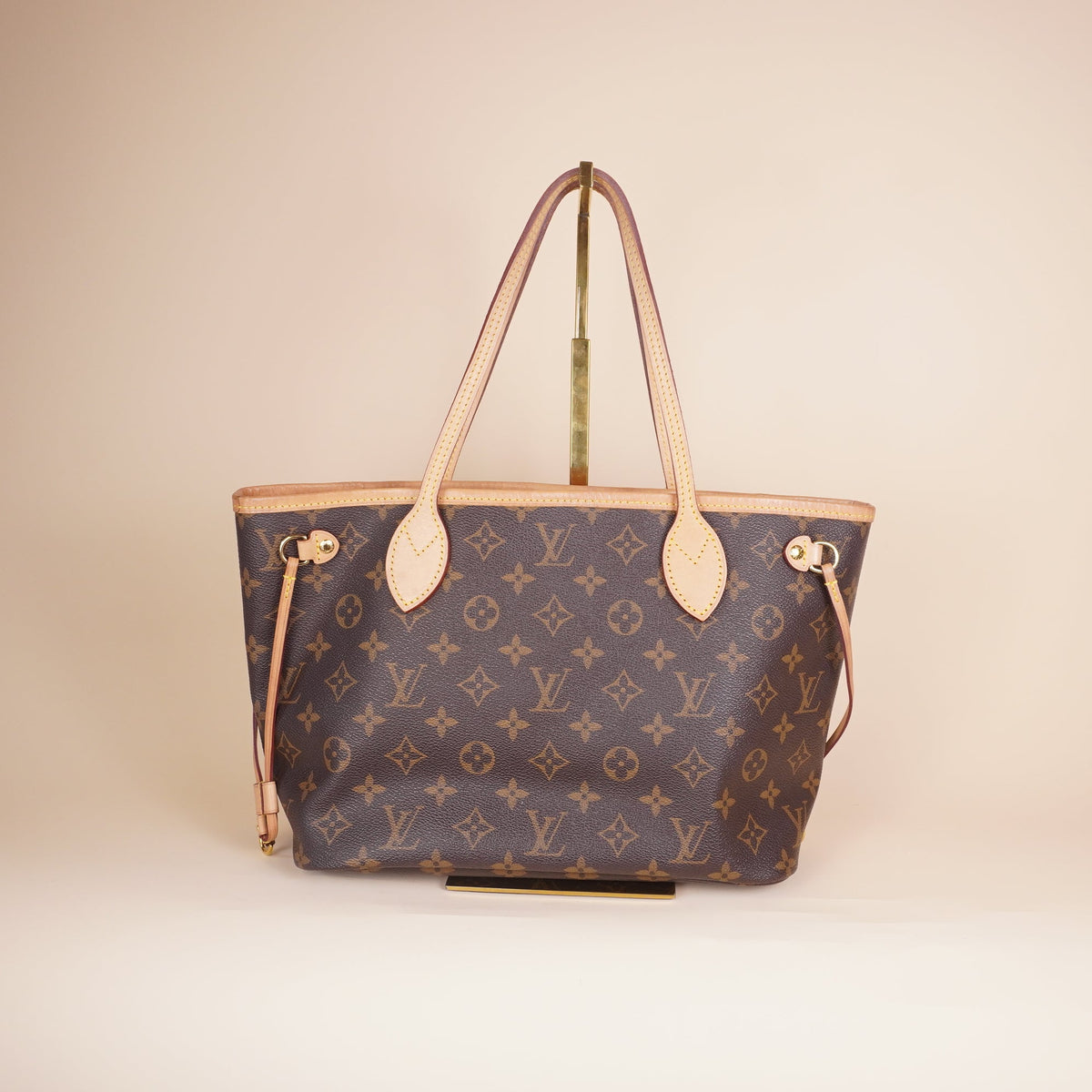 PRE-OWNED LV Monogram Neo Neverfull PM Pivoine