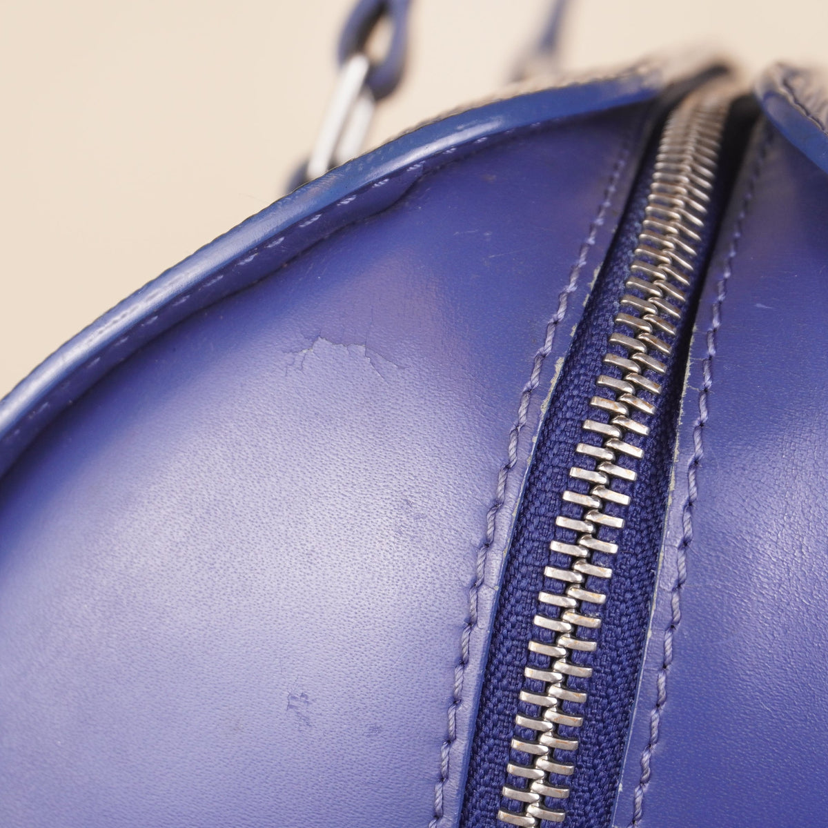 PRE-OWNED LV Epi Leather Shoulder bags Blue Papillon