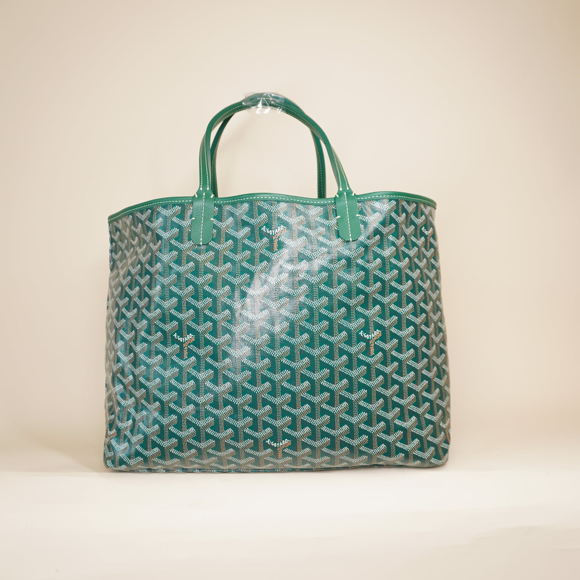 PRE-OWNED Green Goyardine St.Louis PM Shoulder Bag