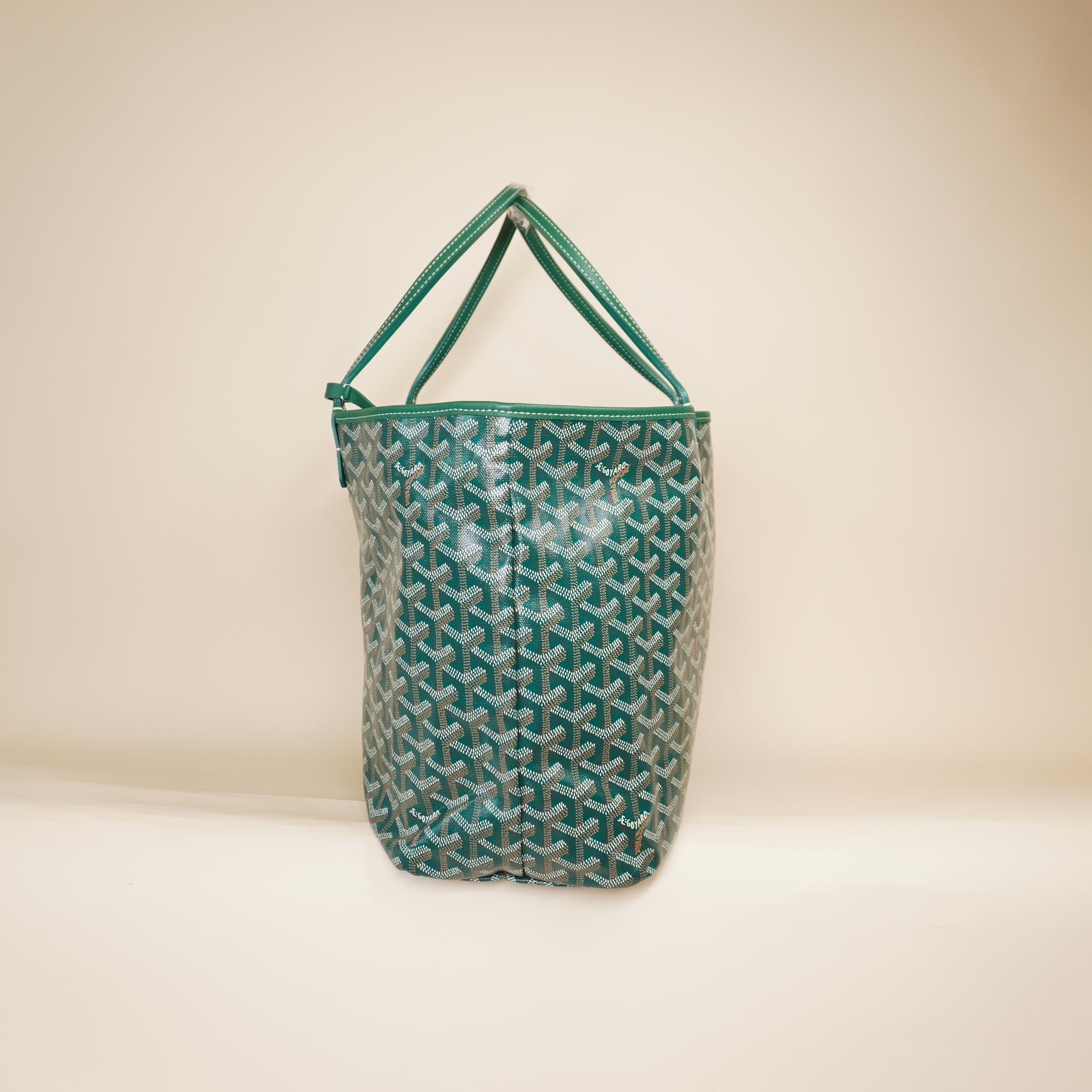 PRE-OWNED Green Goyardine St.Louis PM Shoulder Bag