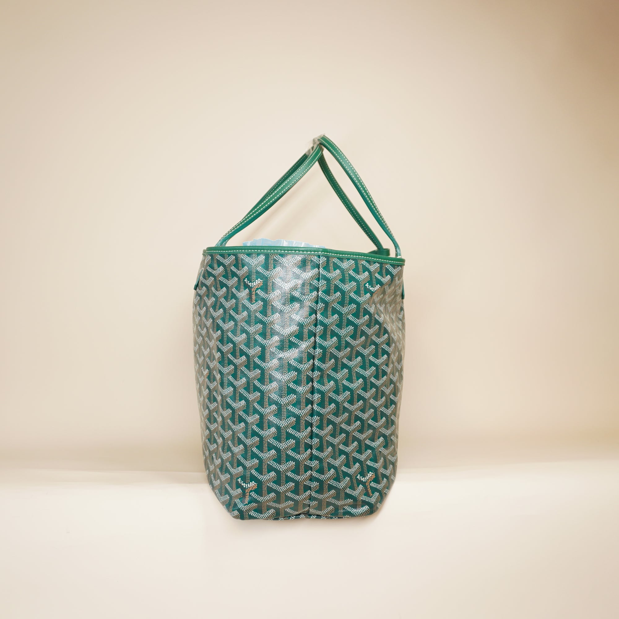 PRE-OWNED Green Goyardine St.Louis PM Shoulder Bag