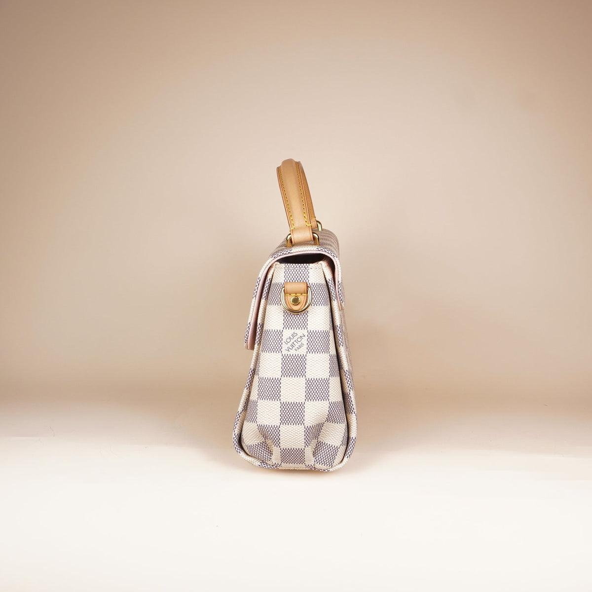 PRE-OWNED LV Damier Azur Canvs Croisette Shoulder Bag