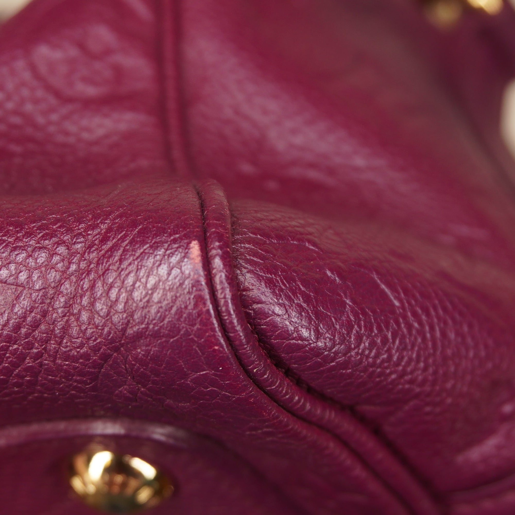 PRE-OWNED LV Speedy 25 Leather Empreinte Burgundy Shoulder Bag