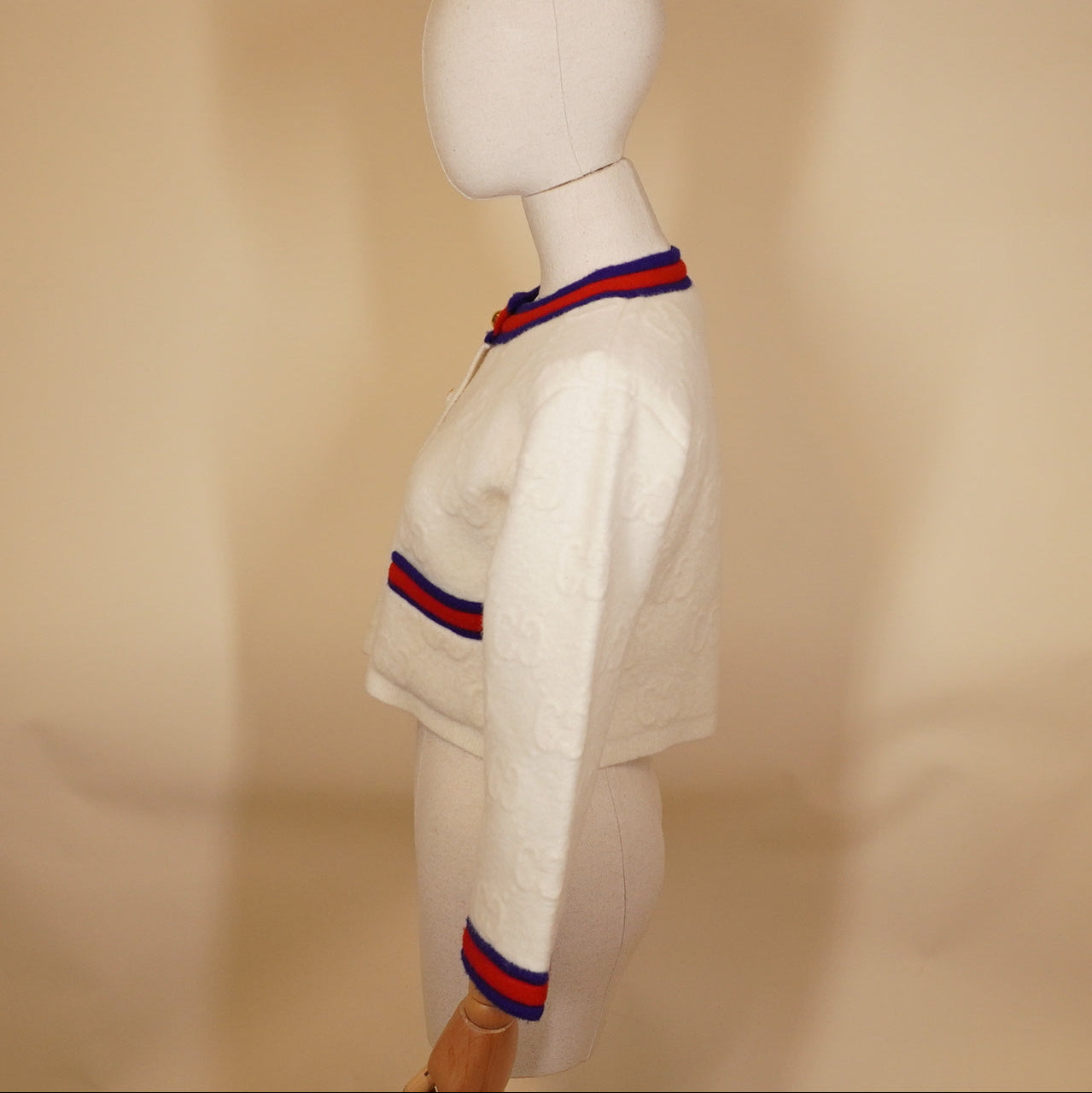PRE-OWNED GUCCI Cardigan Wool Cream Women's S