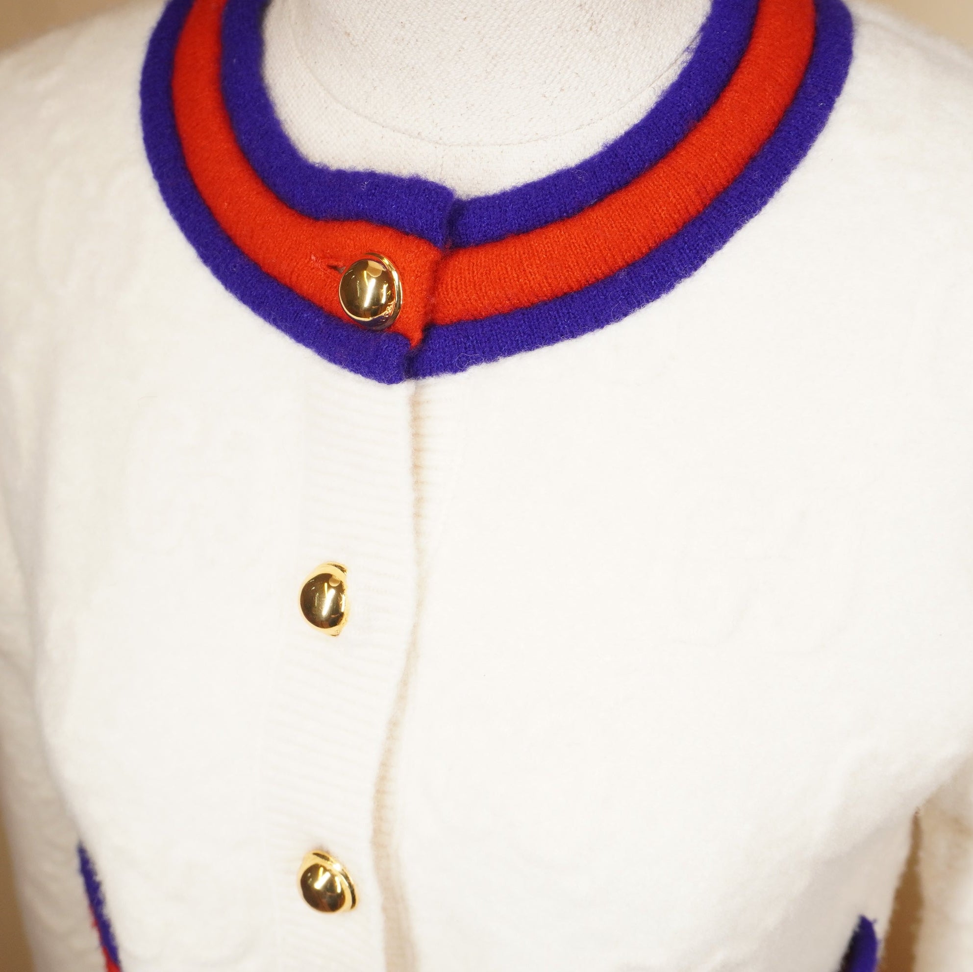 PRE-OWNED GUCCI Cardigan Wool Cream Women's S