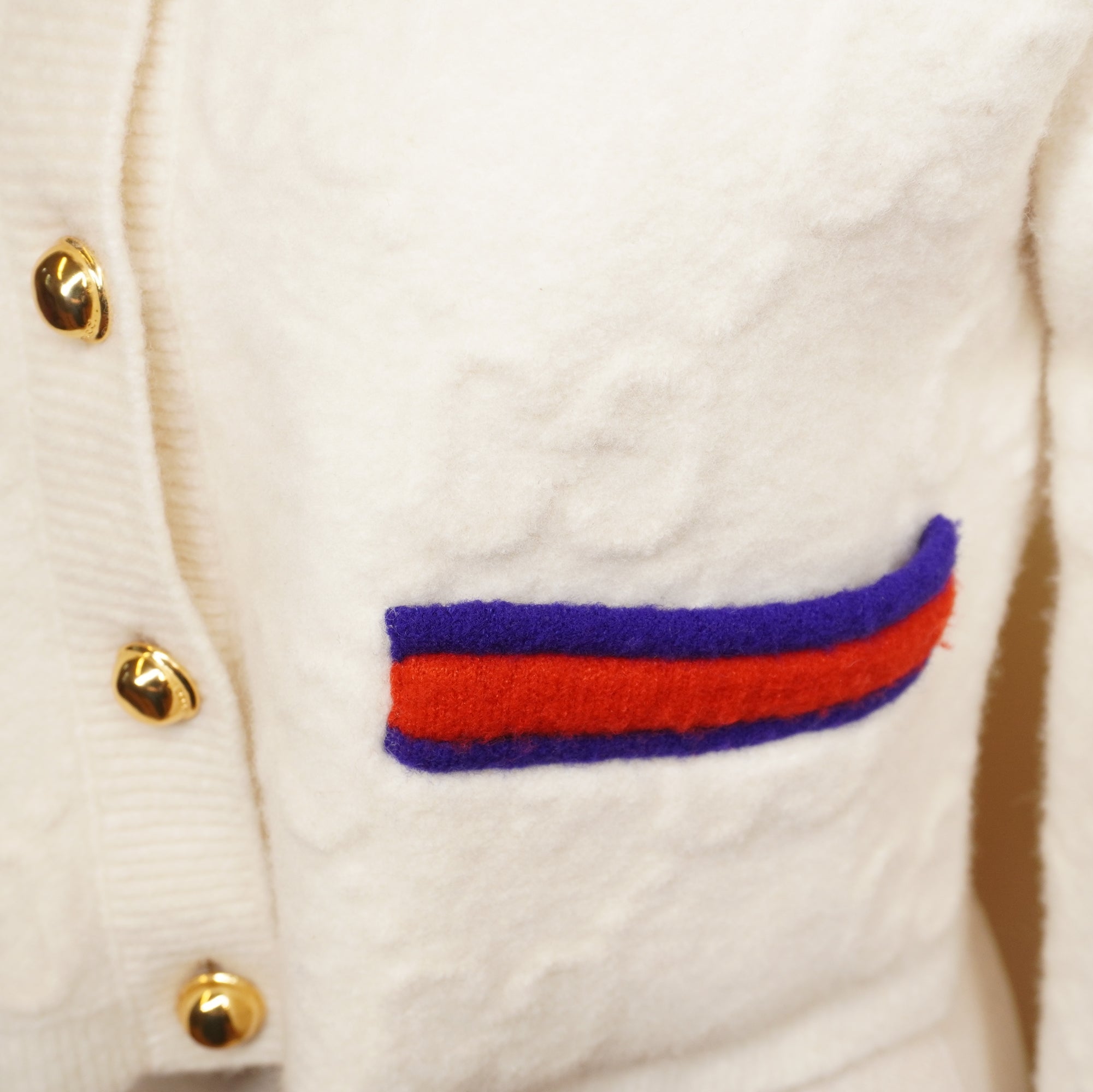 PRE-OWNED GUCCI Cardigan Wool Cream Women's S