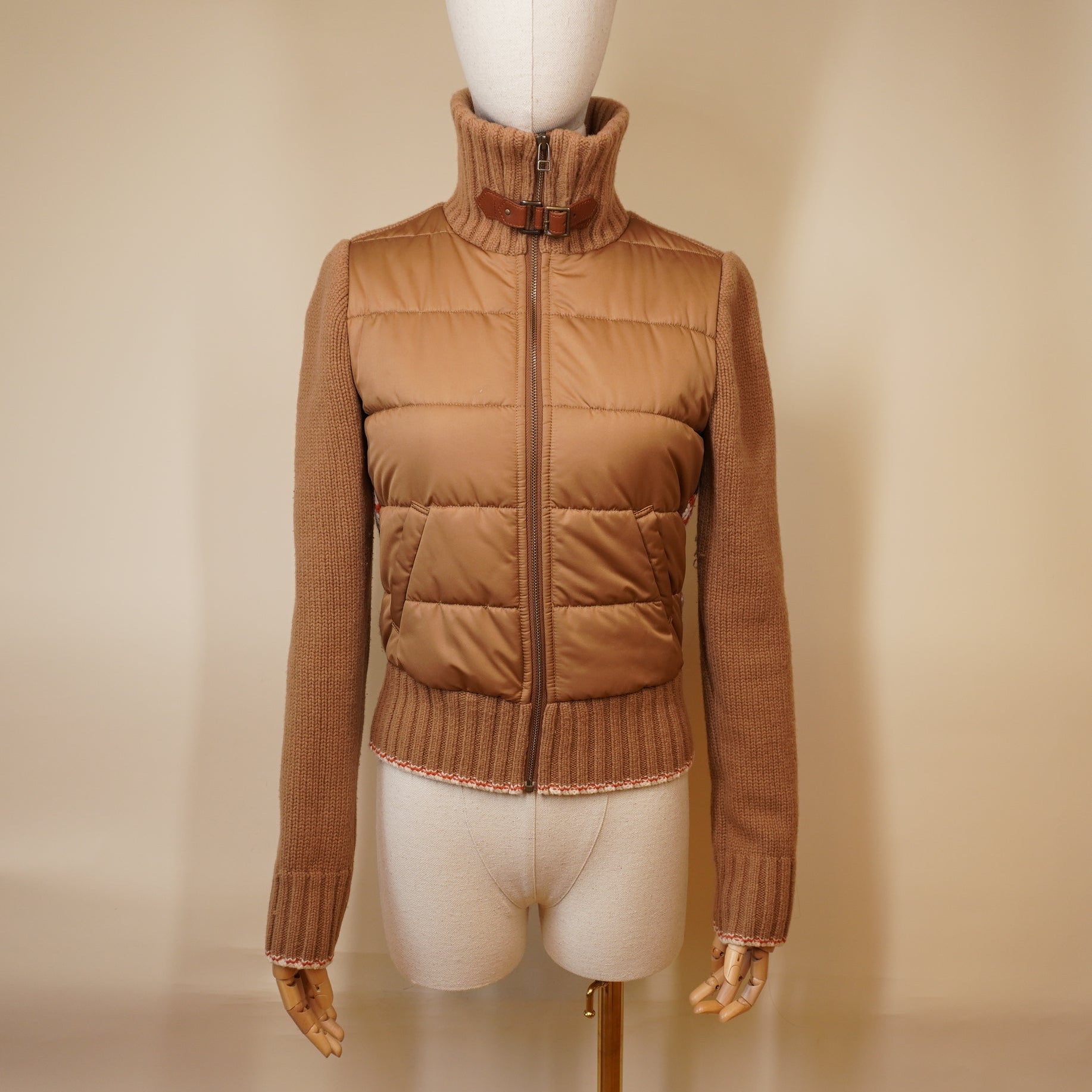 PRE-OWNED BURBERRY Blue Label Lightweight Jacket Light Brown Women's Size 38