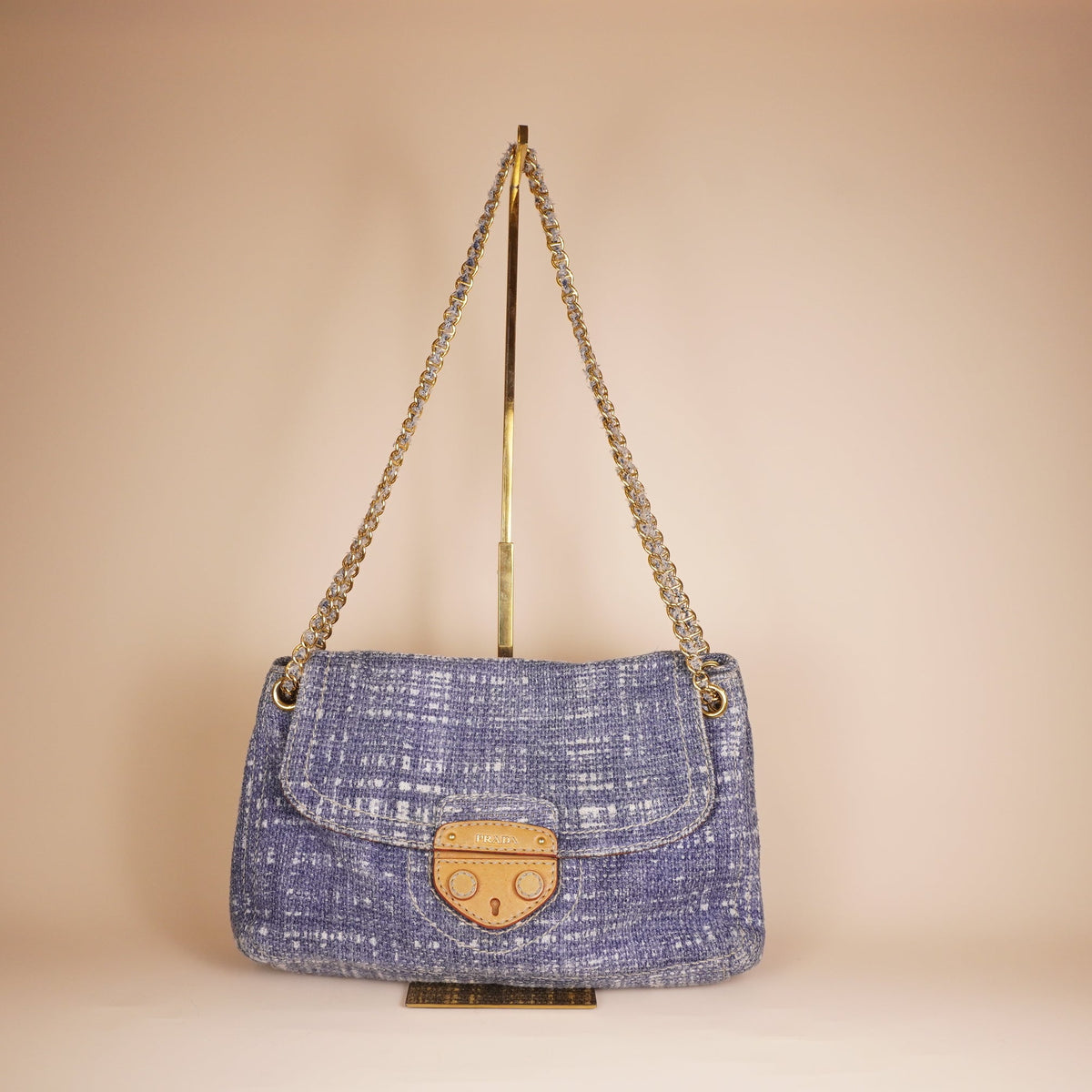 PRE-OWNED Tela Tweed Flap Bag